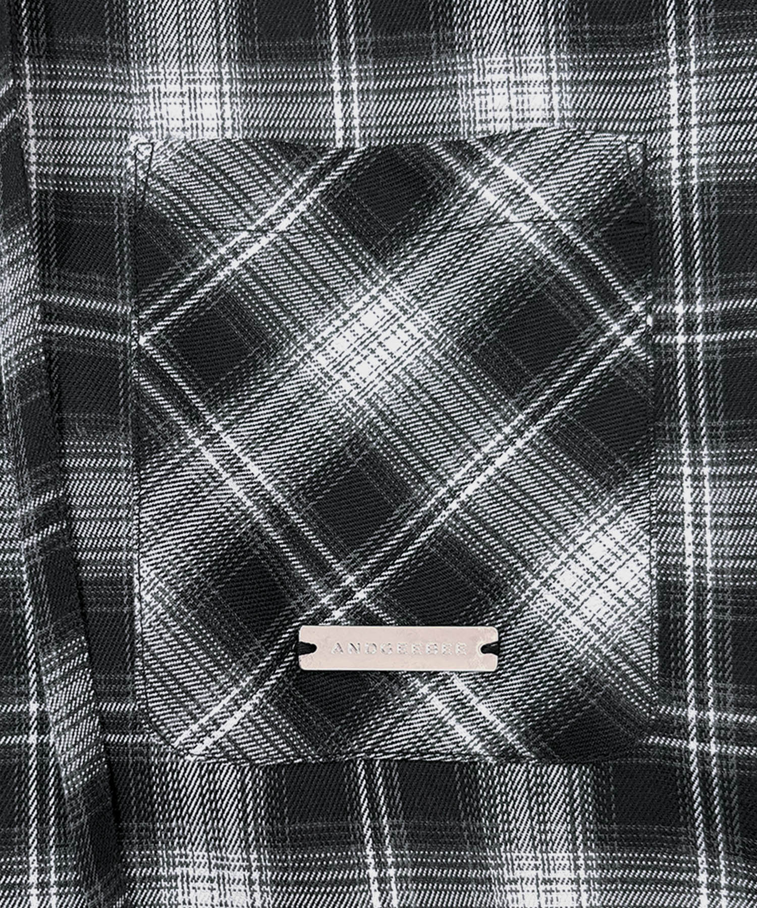 UNISEX チェックフーディシャツ