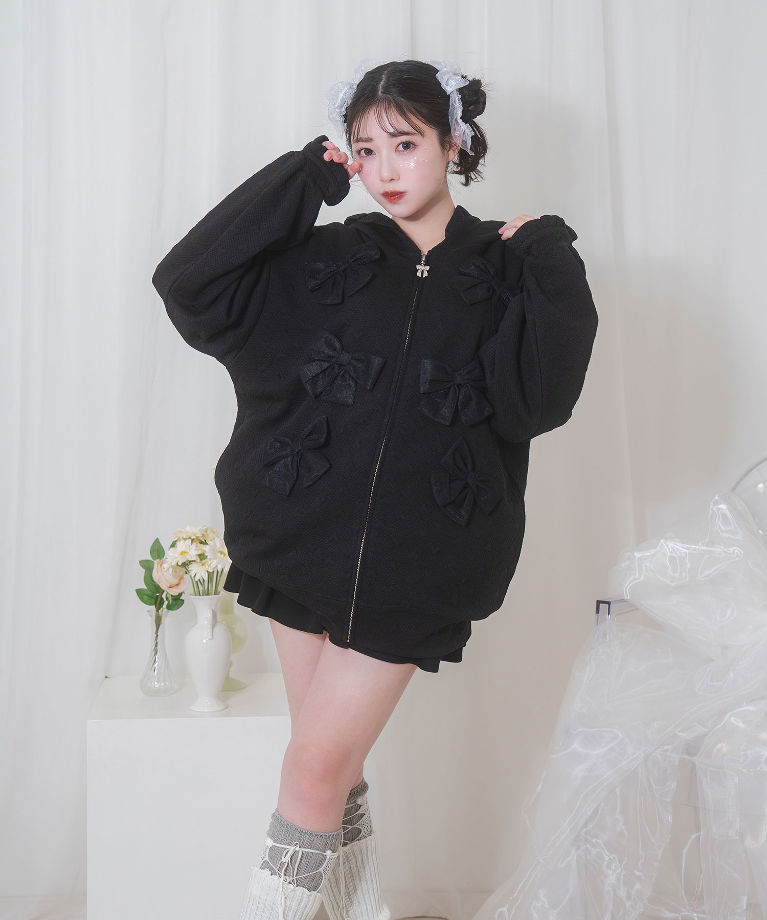 angelicpretty 黒おリボンパーカー angel heart ジップパーカー – BUNNY APARTMENT