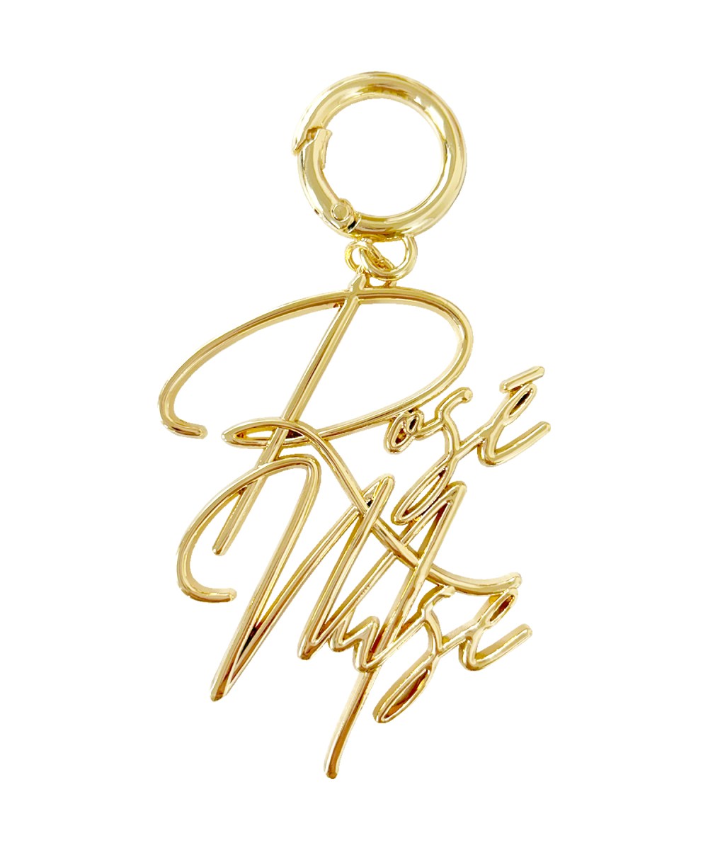 logo bag charm