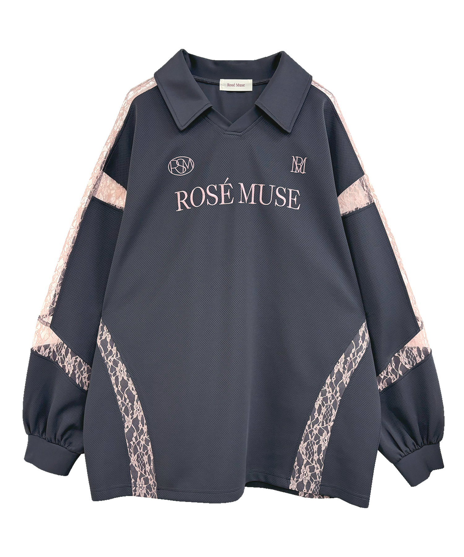 lace point over size uniform L/S polo – BUNNY APARTMENT