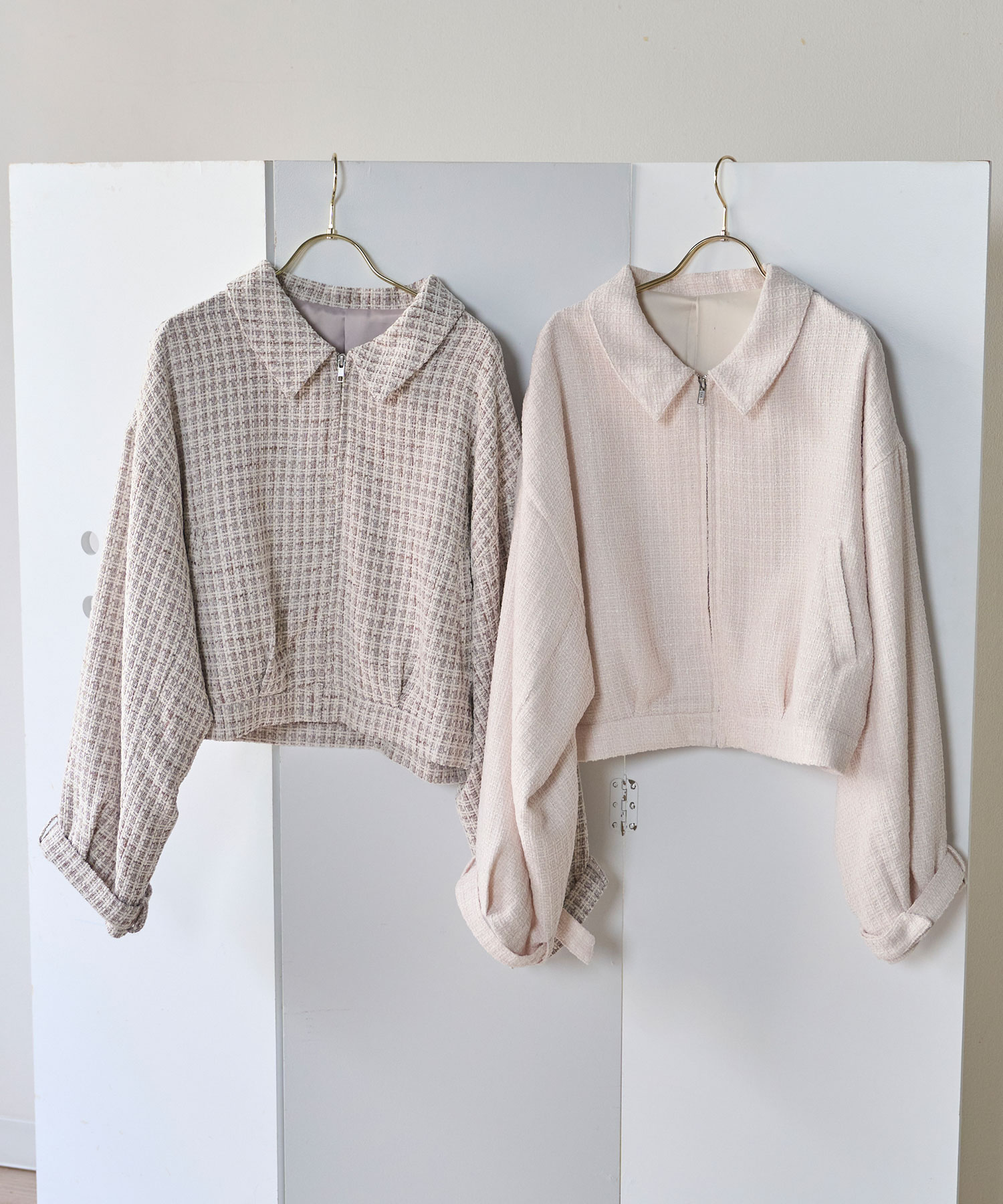 tweed blouson | ok.soon