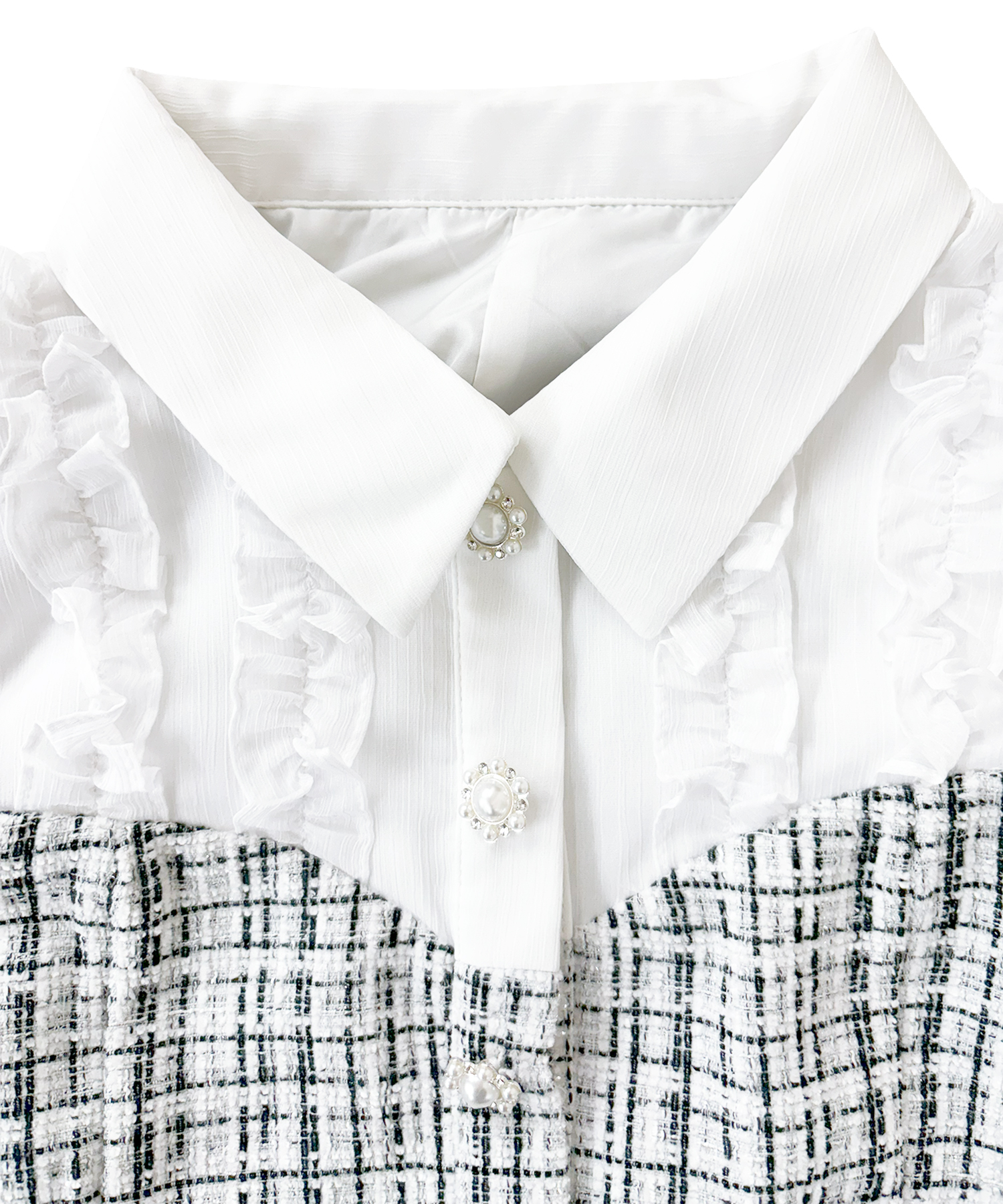 many frills tweed mini set up – BUNNY APARTMENT