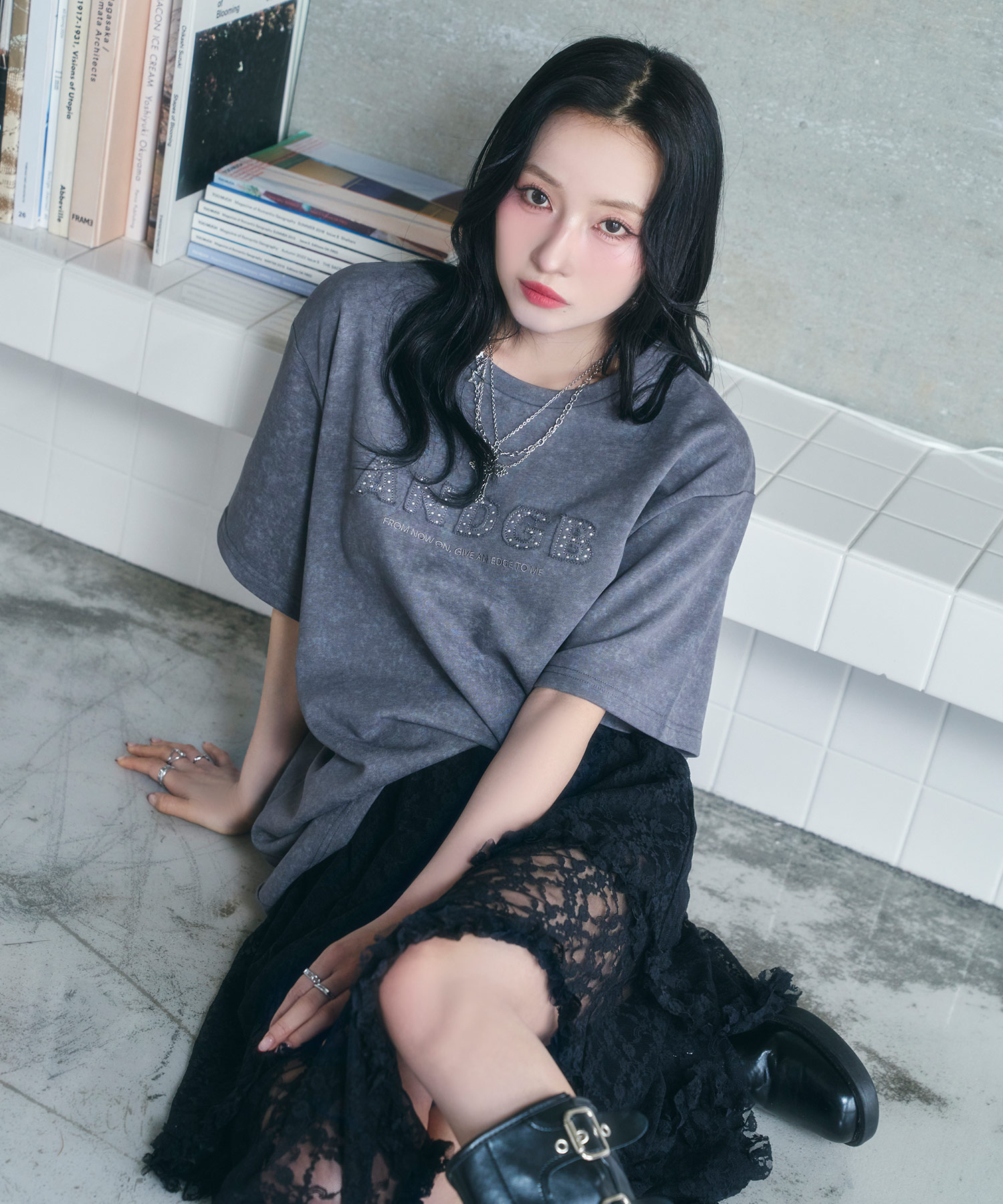 UNISEX スタッズケミカルT