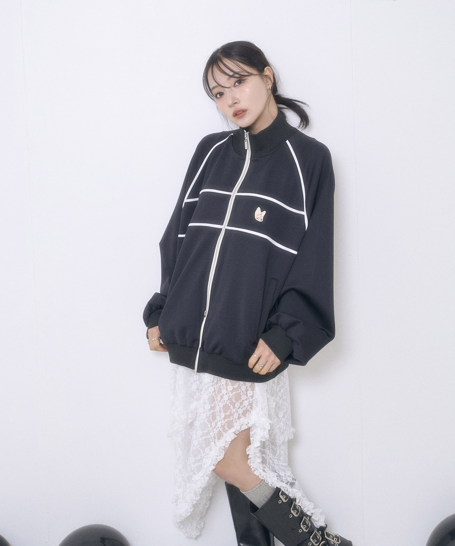 UNISEX パイピングトラックジャケット