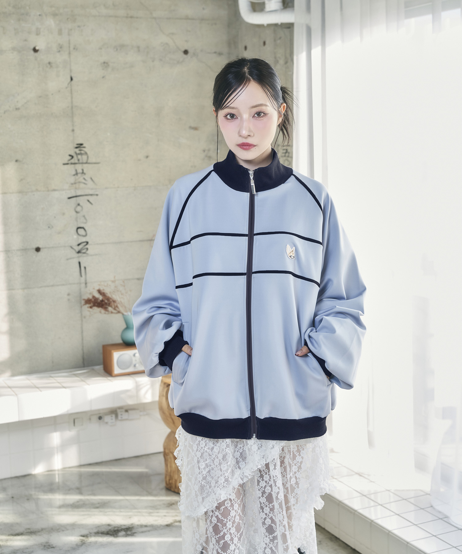 UNISEX パイピングトラックジャケット