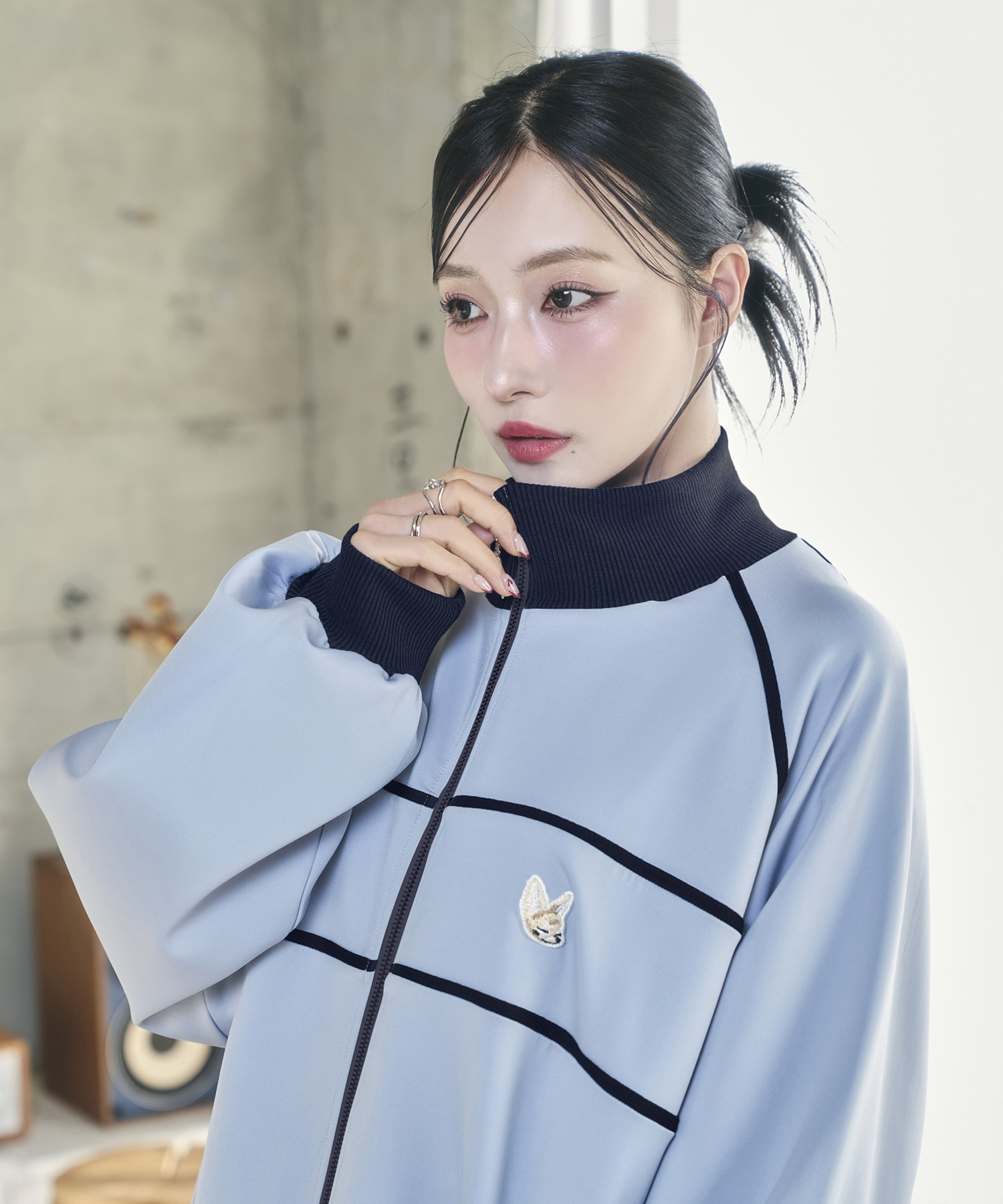 UNISEX パイピングトラックジャケット