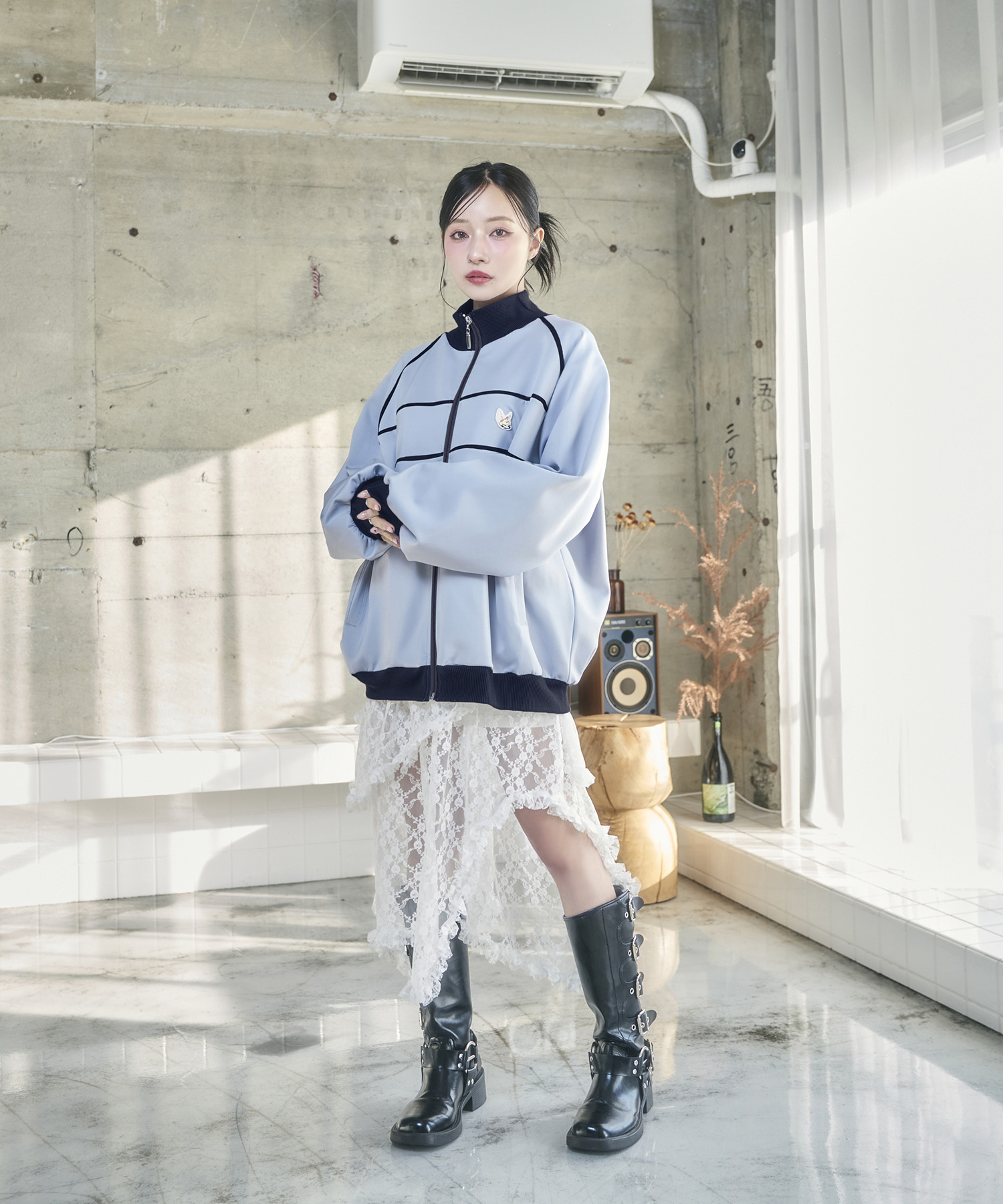 UNISEX パイピングトラックジャケット