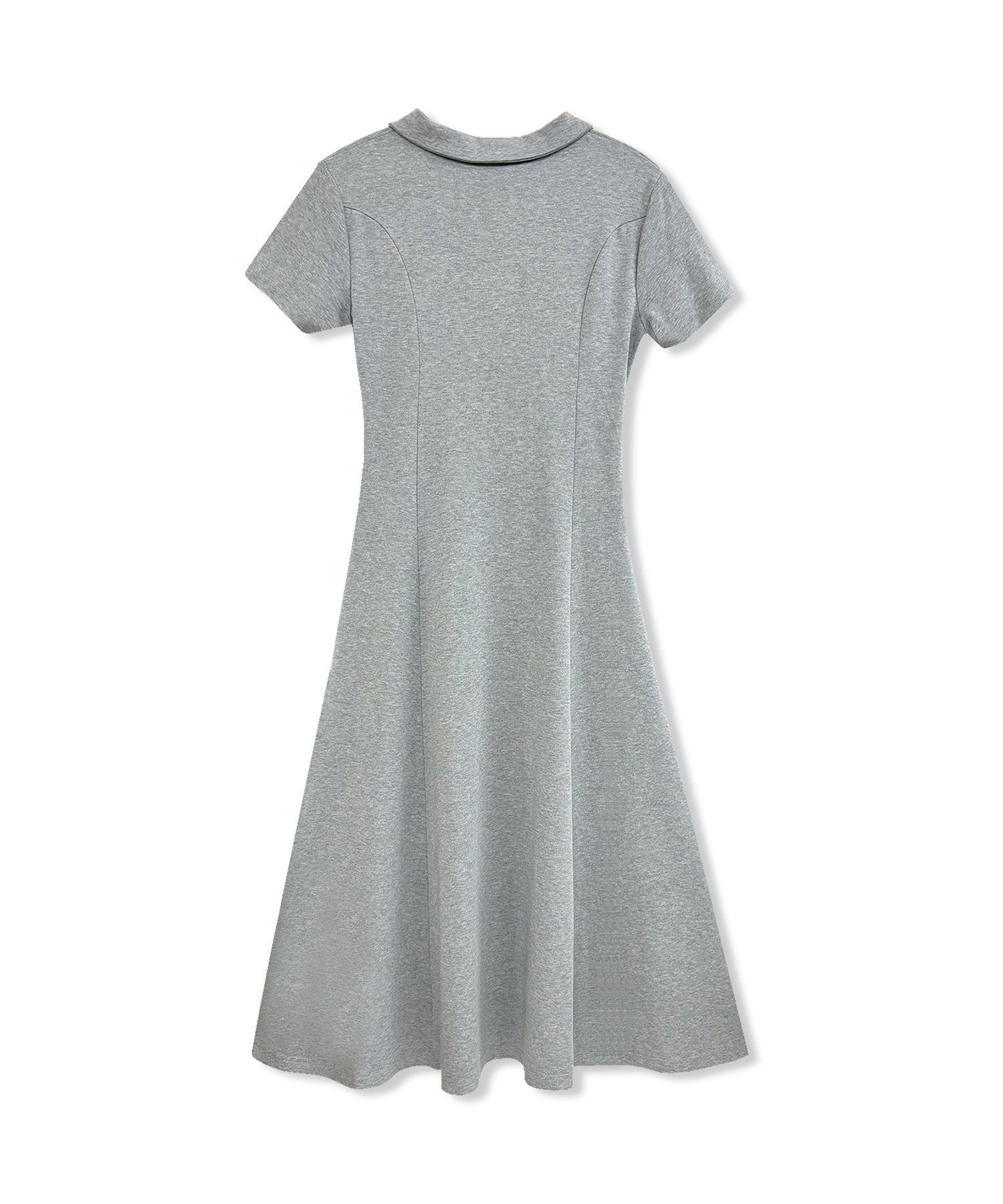 ギャザーポロロングワンピ