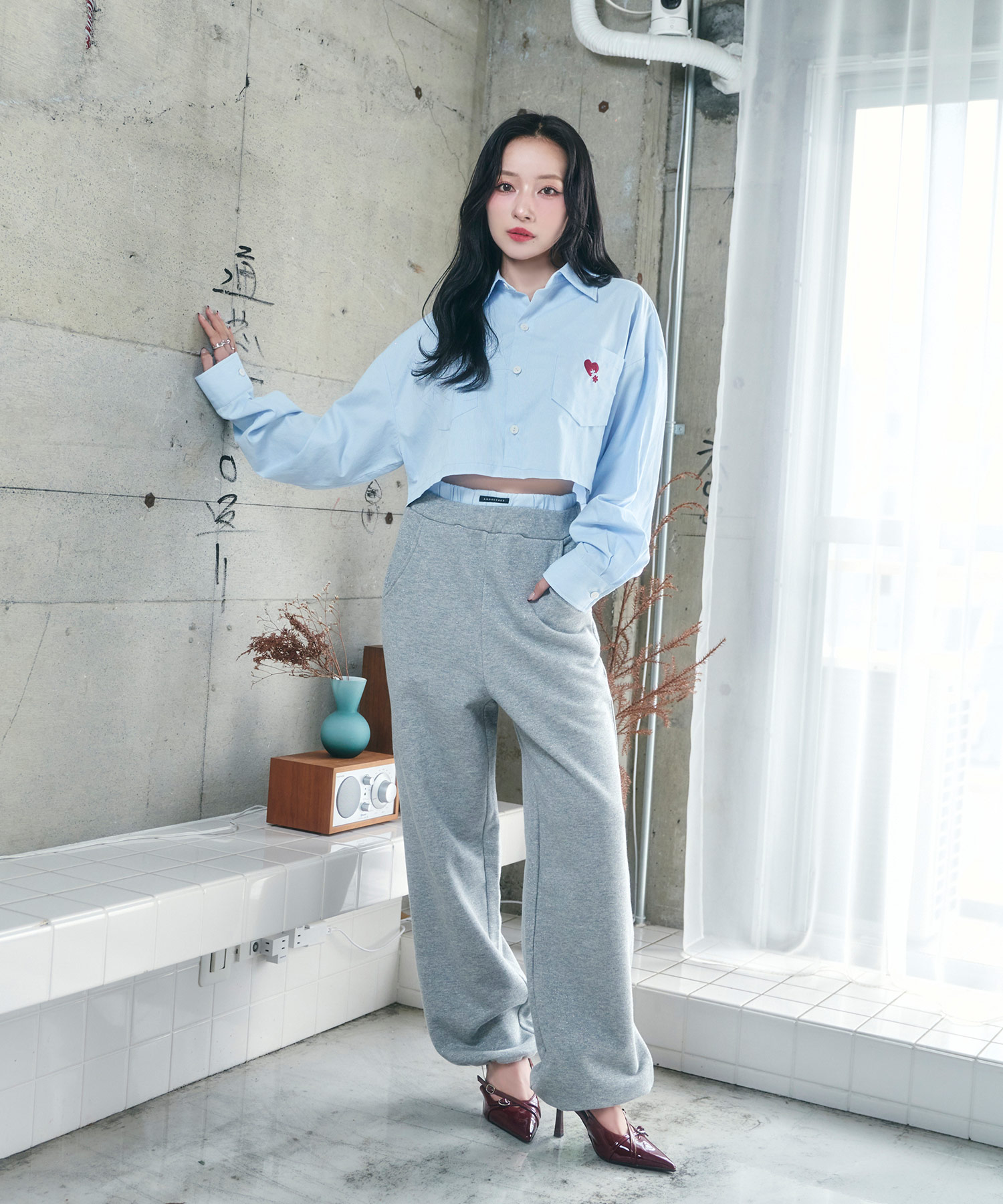 UNISEX 2WAYハートシャツ