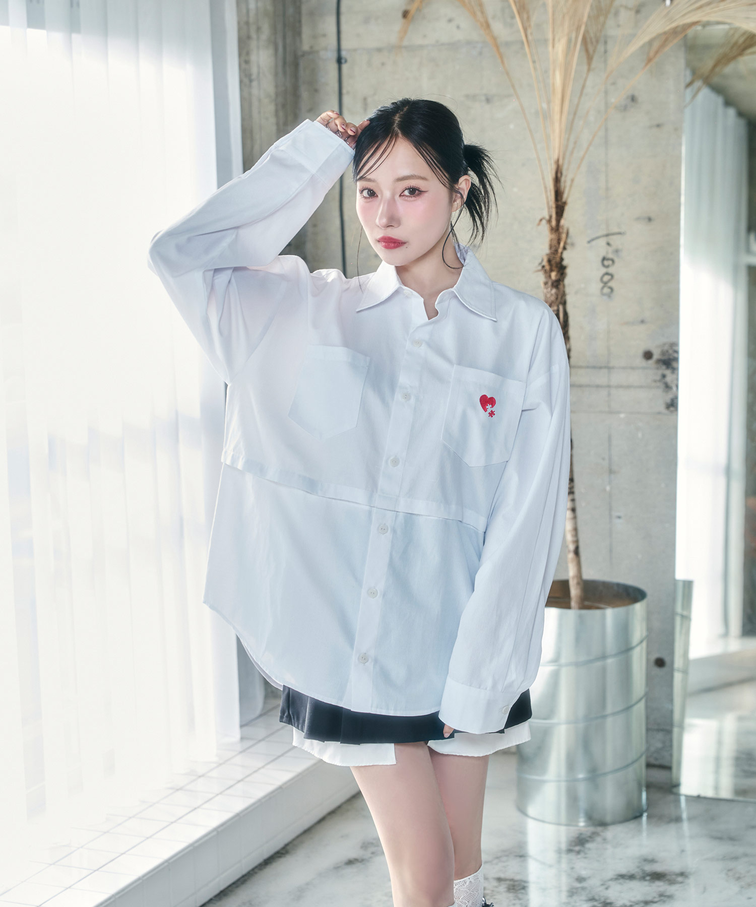 UNISEX 2WAYハートシャツ