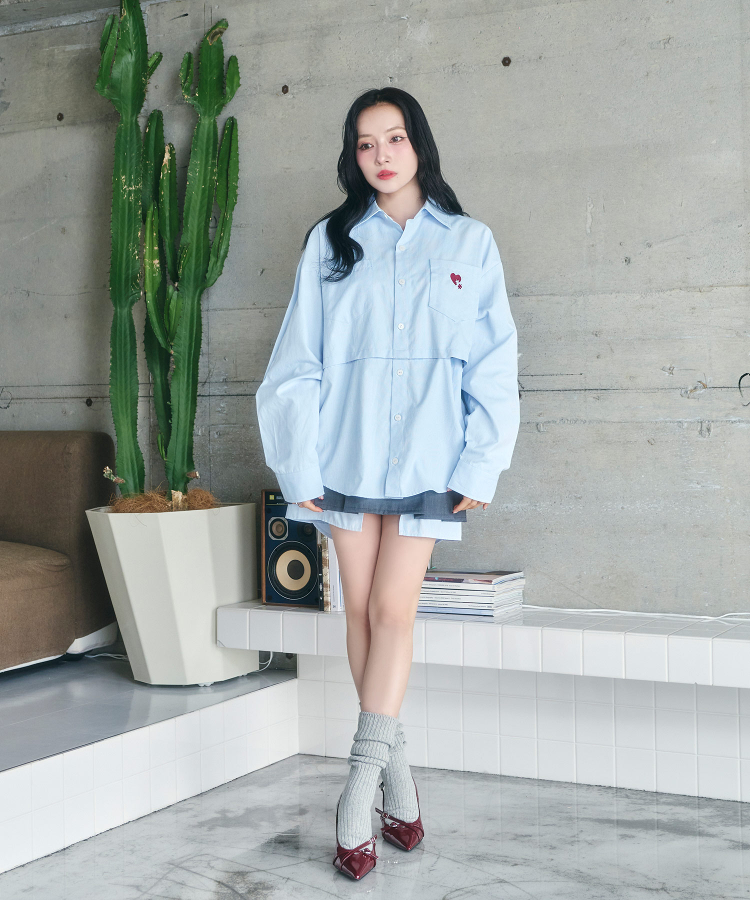 UNISEX 2WAYハートシャツ