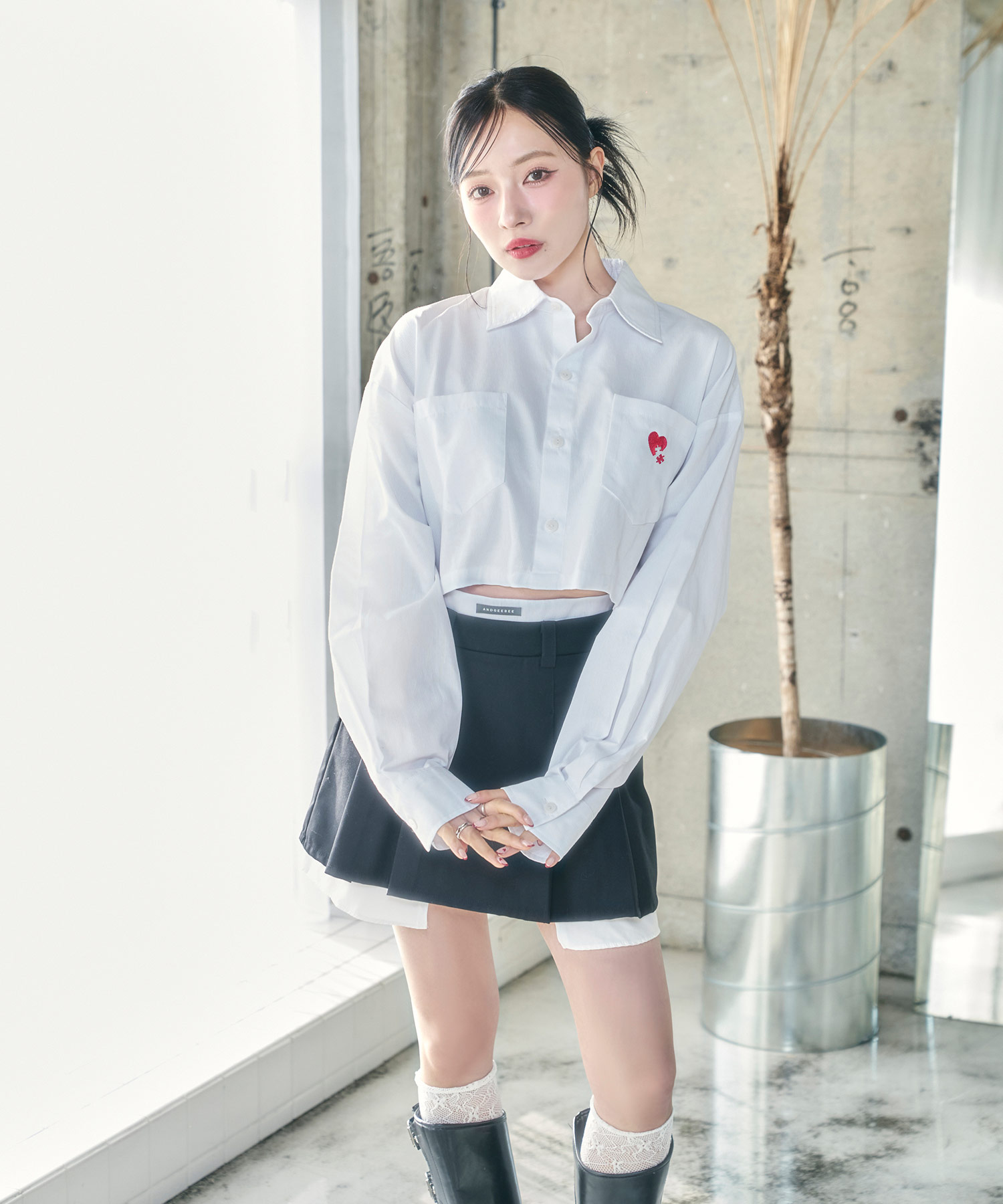 UNISEX 2WAYハートシャツ