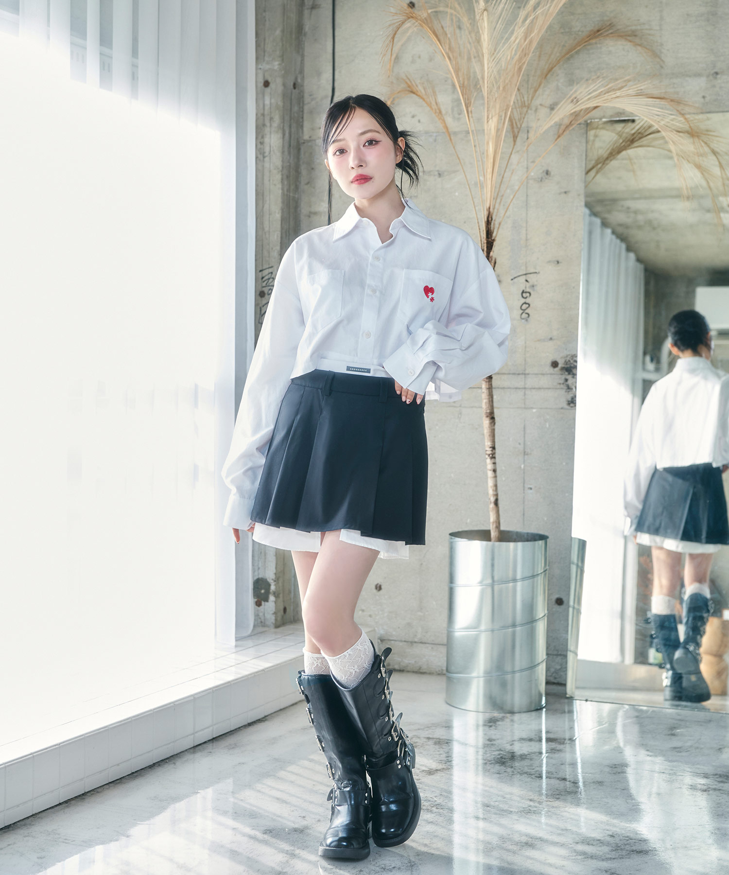 UNISEX 2WAYハートシャツ