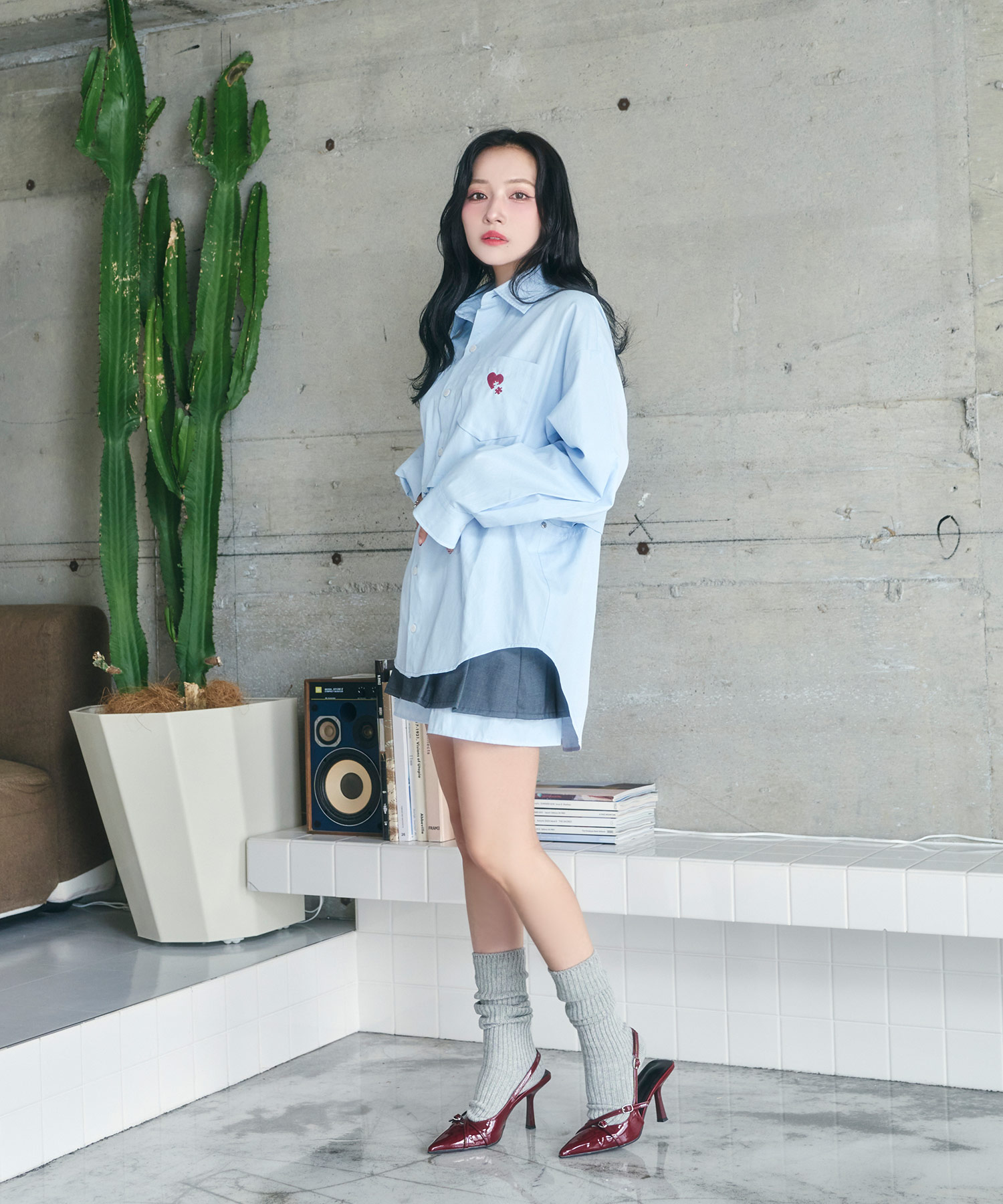 UNISEX 2WAYハートシャツ