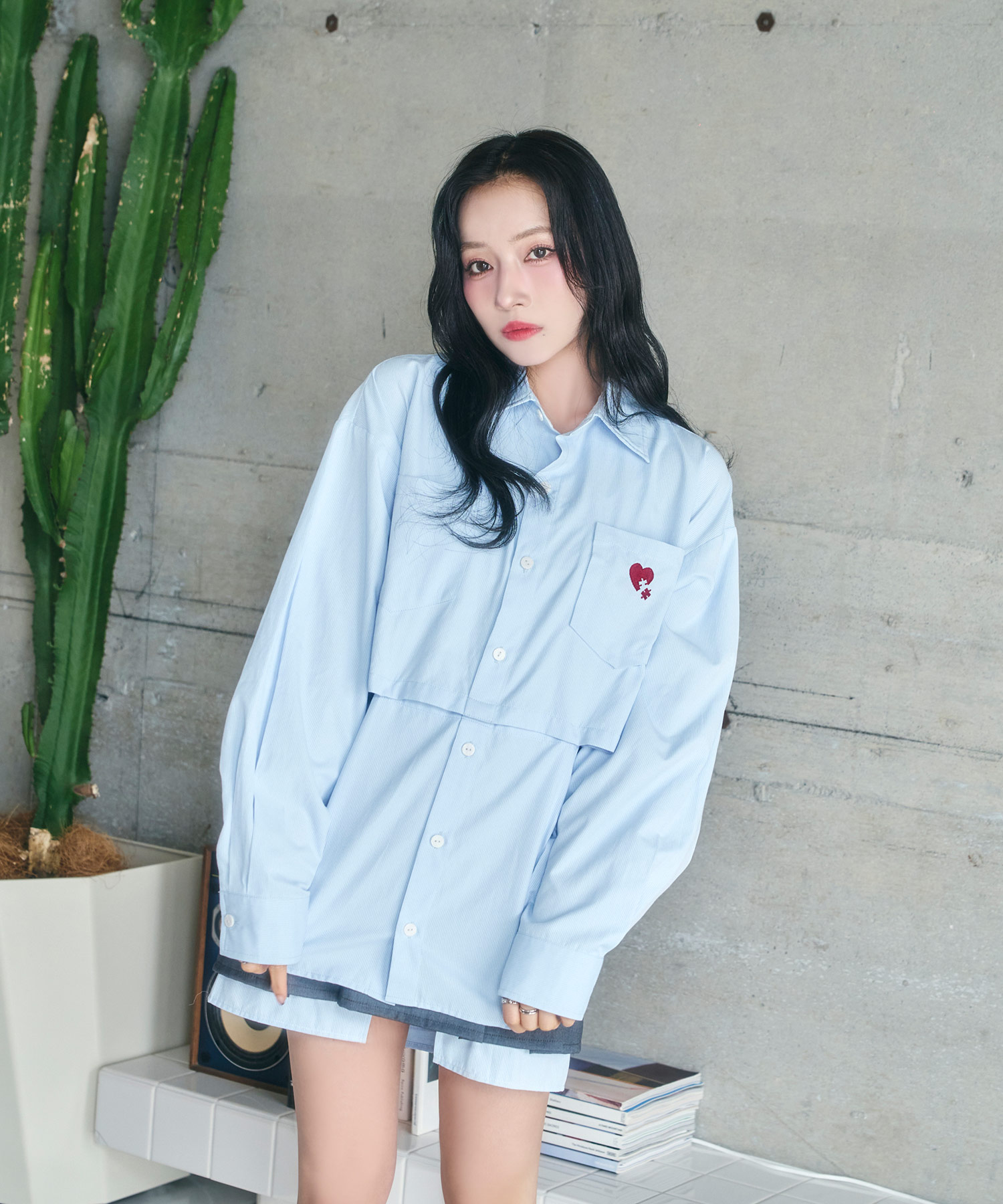 UNISEX 2WAYハートシャツ