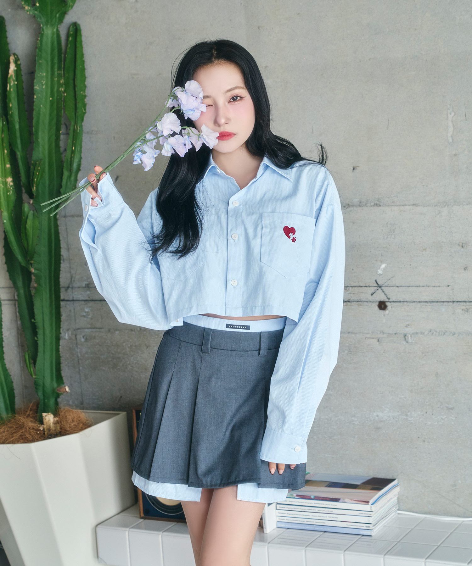 UNISEX 2WAYハートシャツ