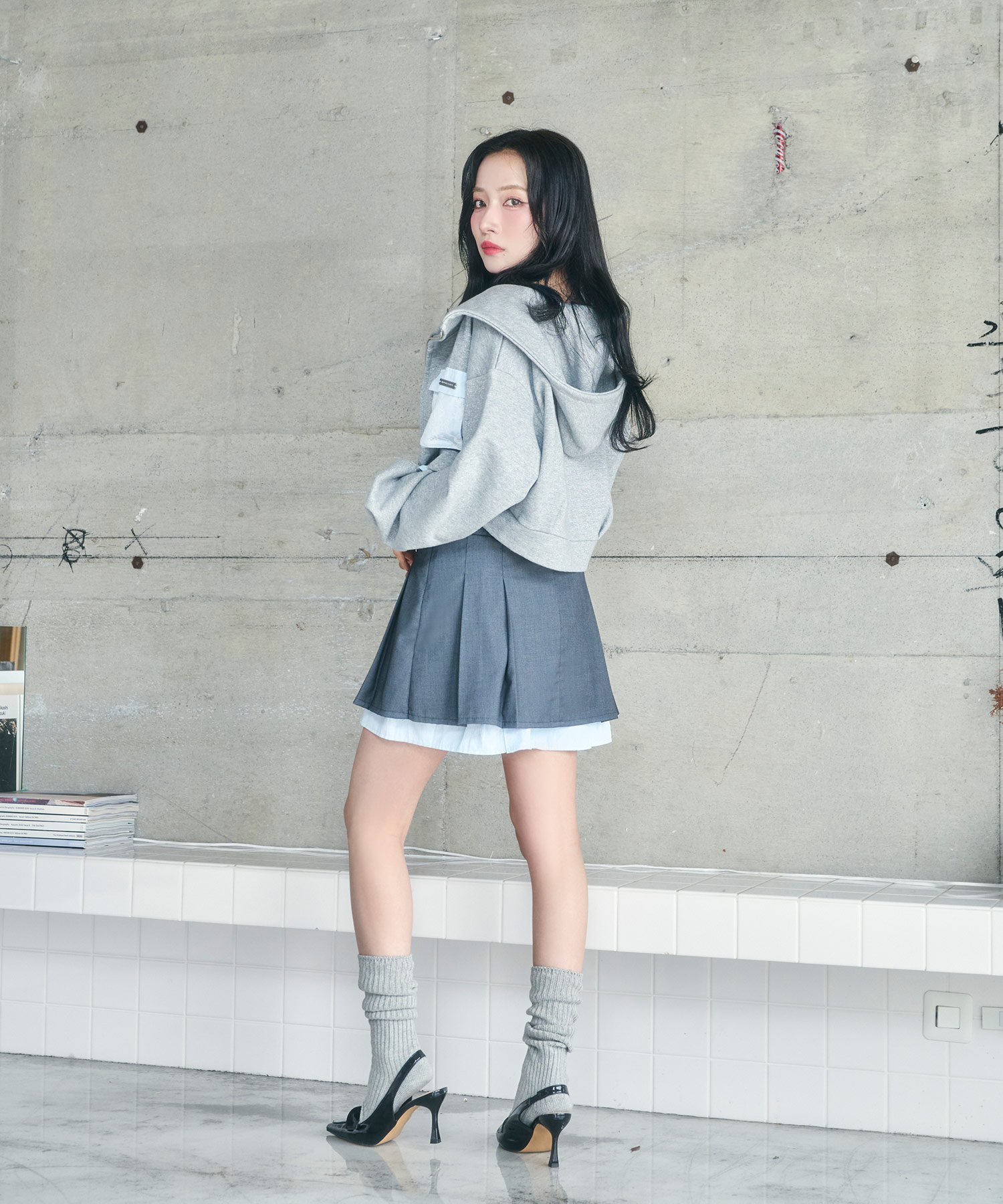 レイヤードシャツスカパン