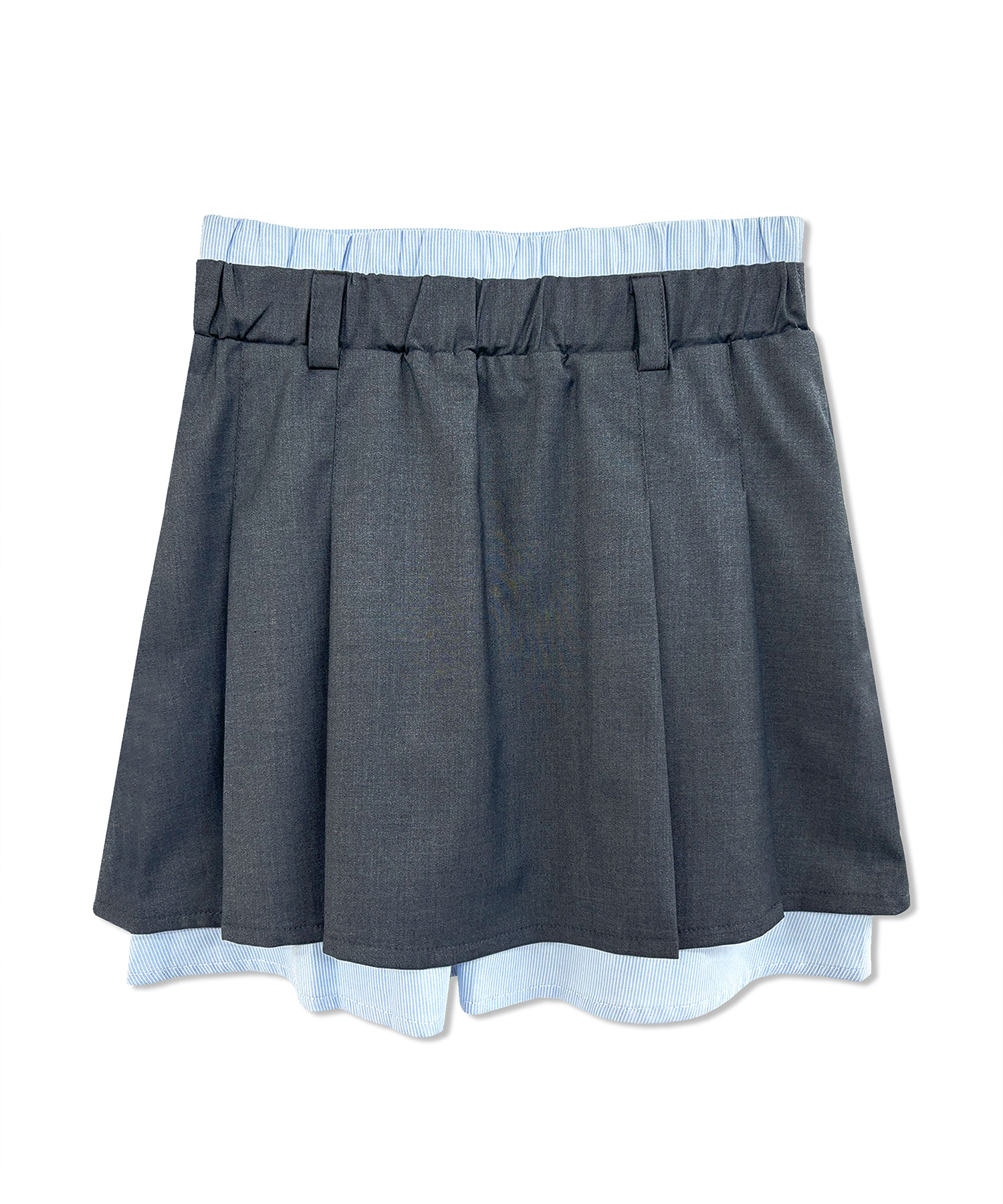 レイヤードシャツスカパン