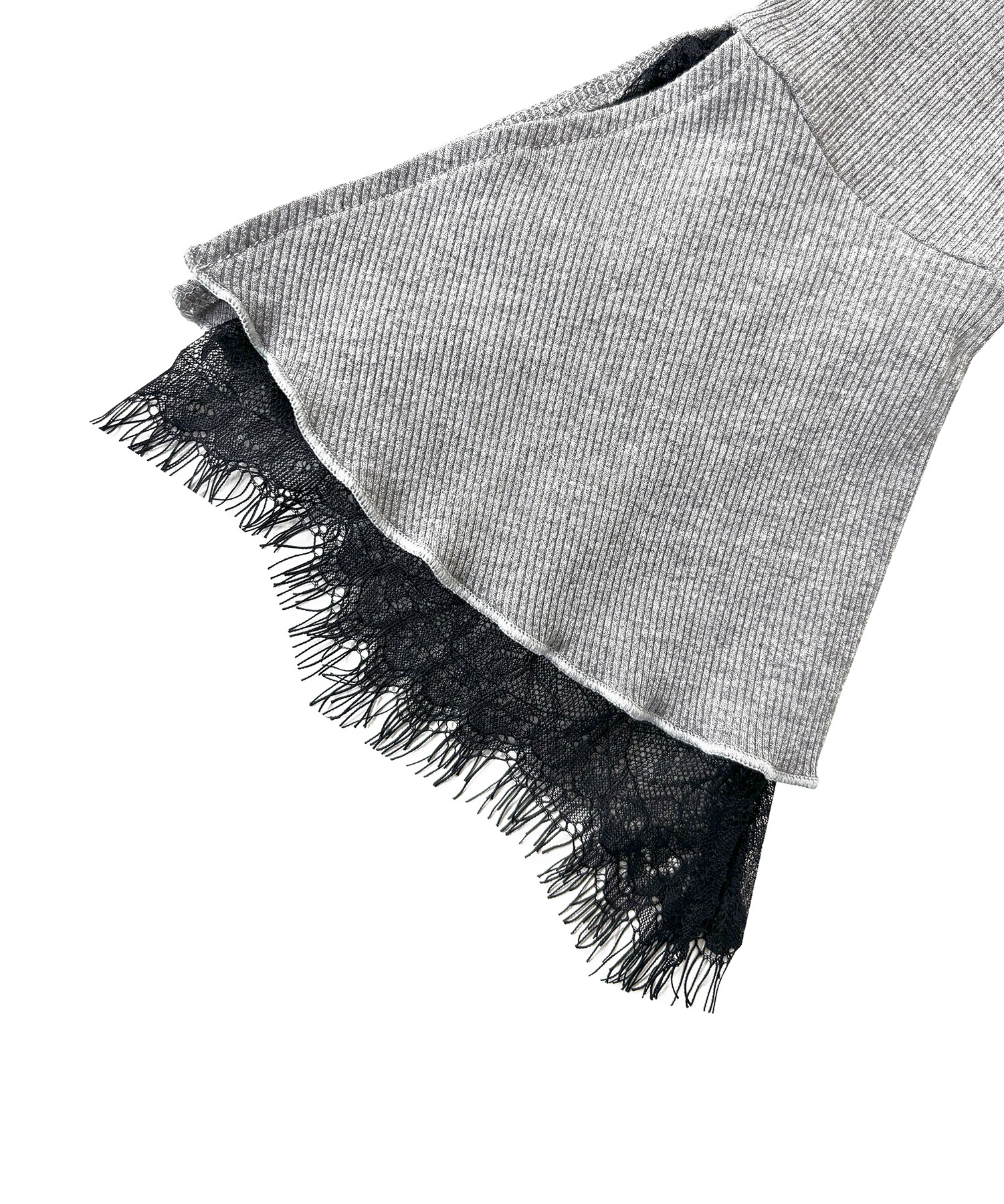 ギャザーリボンリブトップス