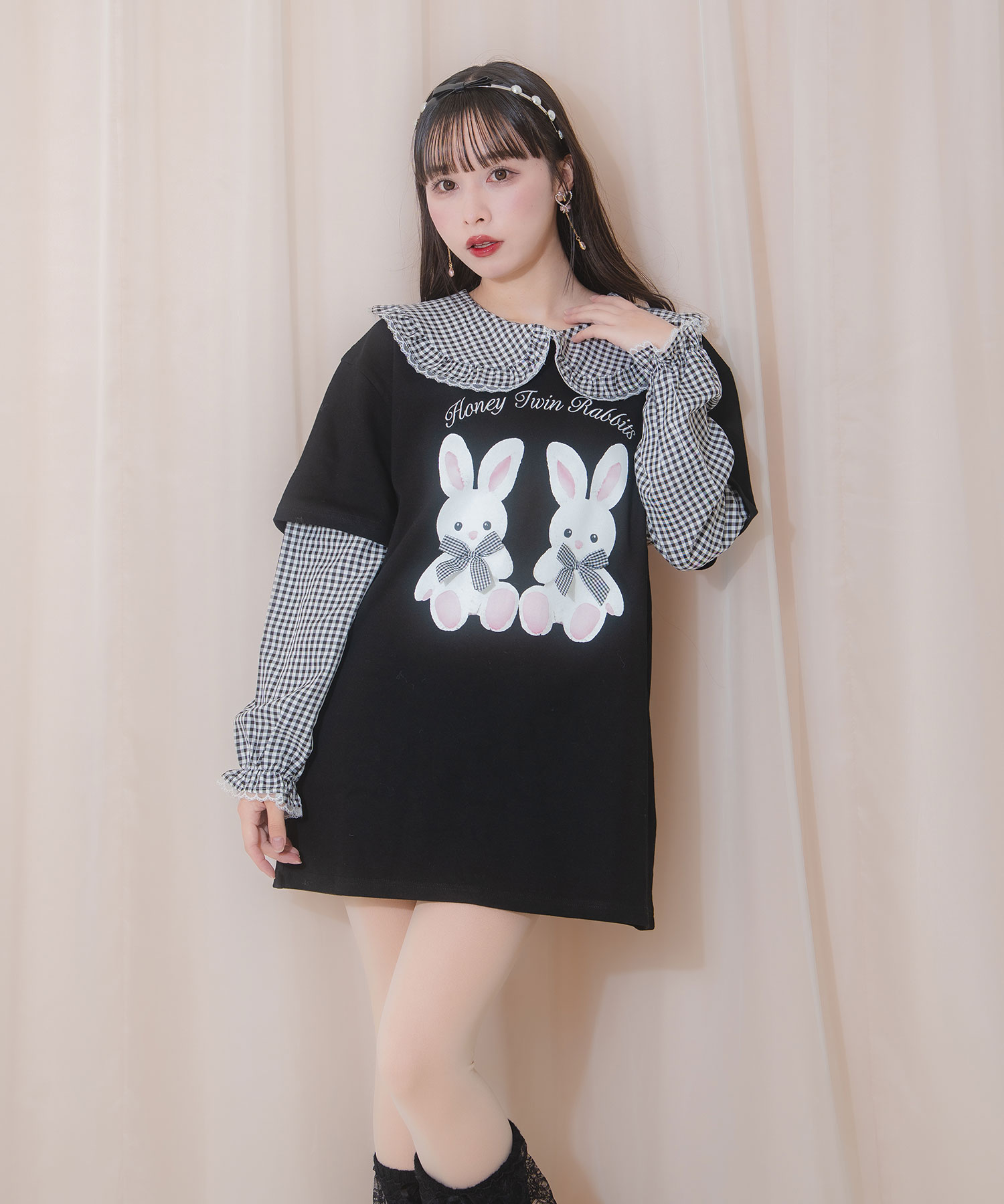 襟付きレイヤードハニーPTロンT