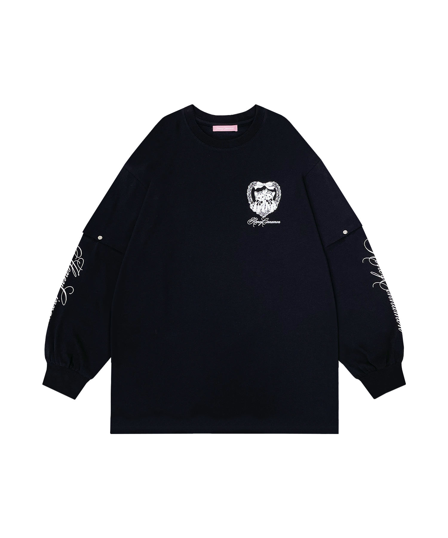 Honey cat 袖スリットロンT