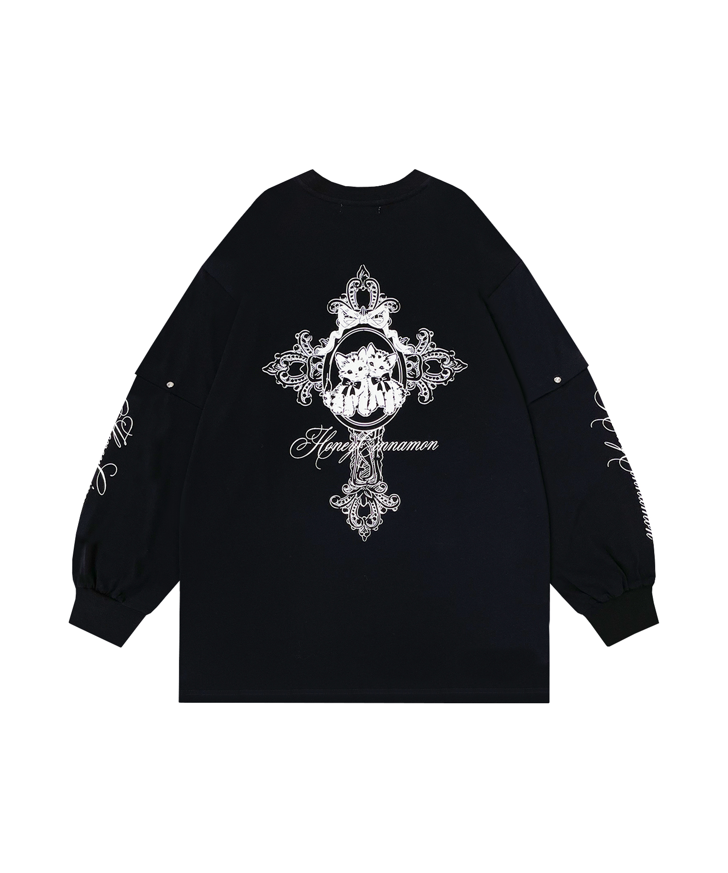 Honey cat 袖スリットロンT