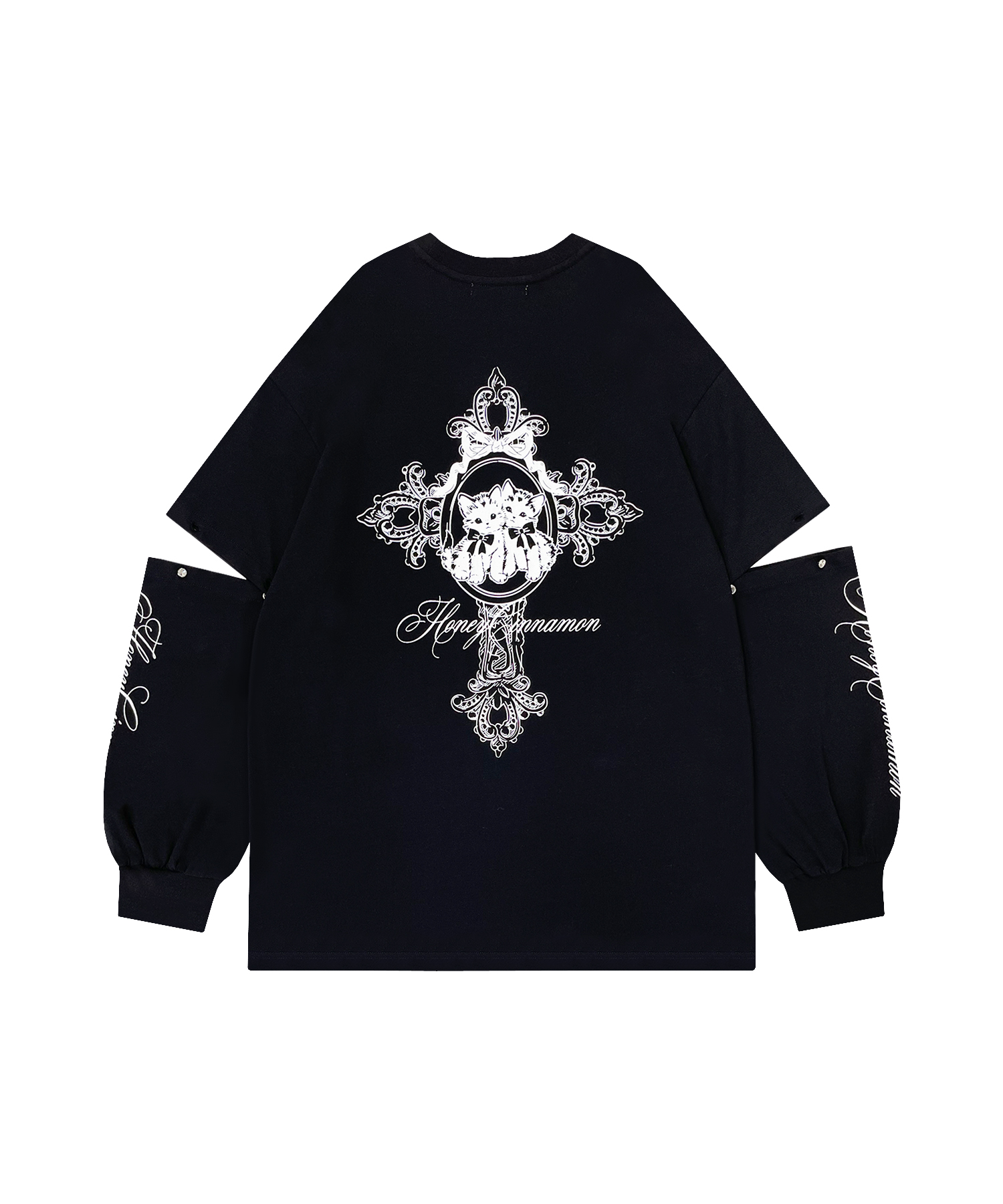 Honey cat 袖スリットロンT