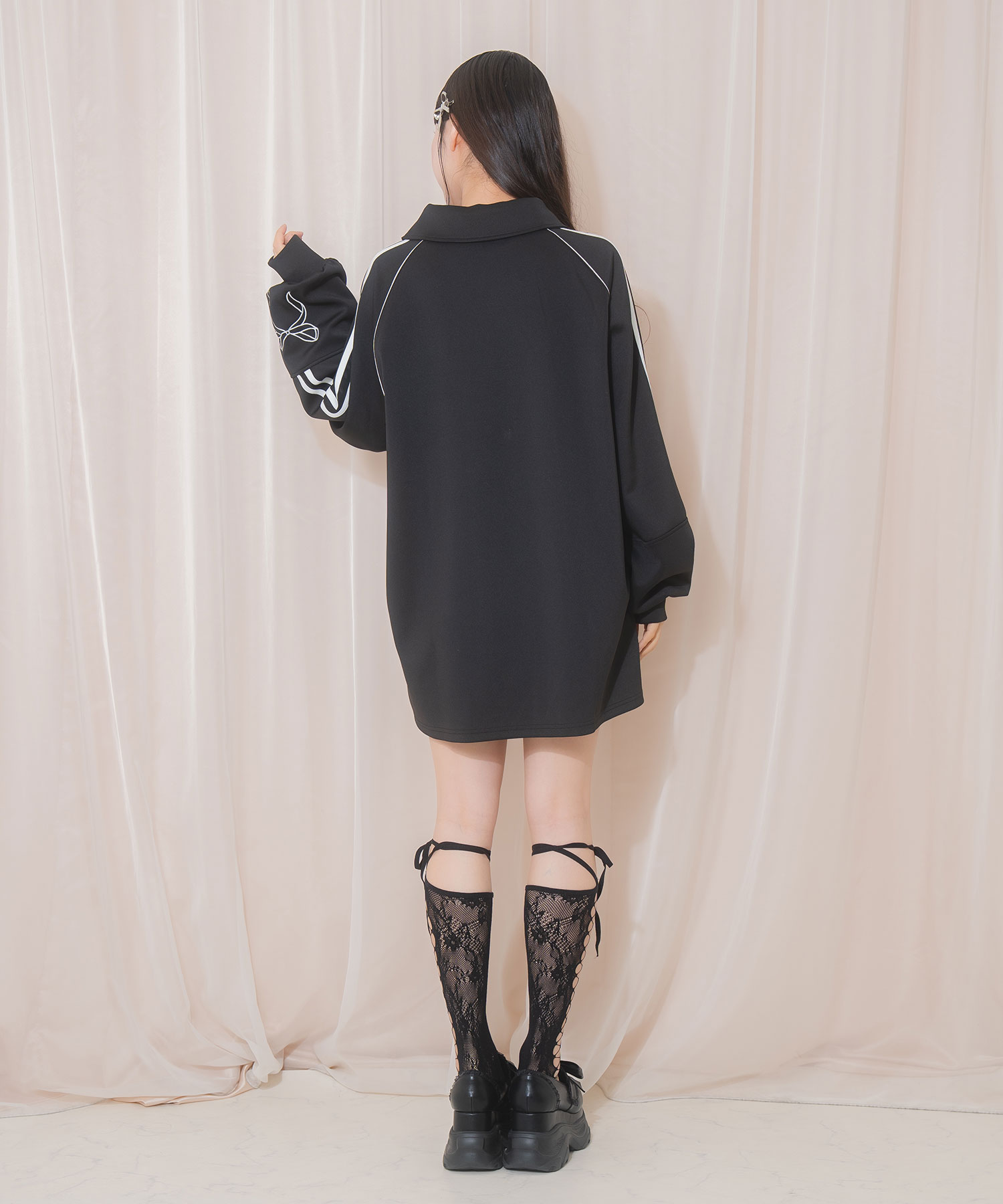 Honey Kitten袖ラインユニフォームトップス