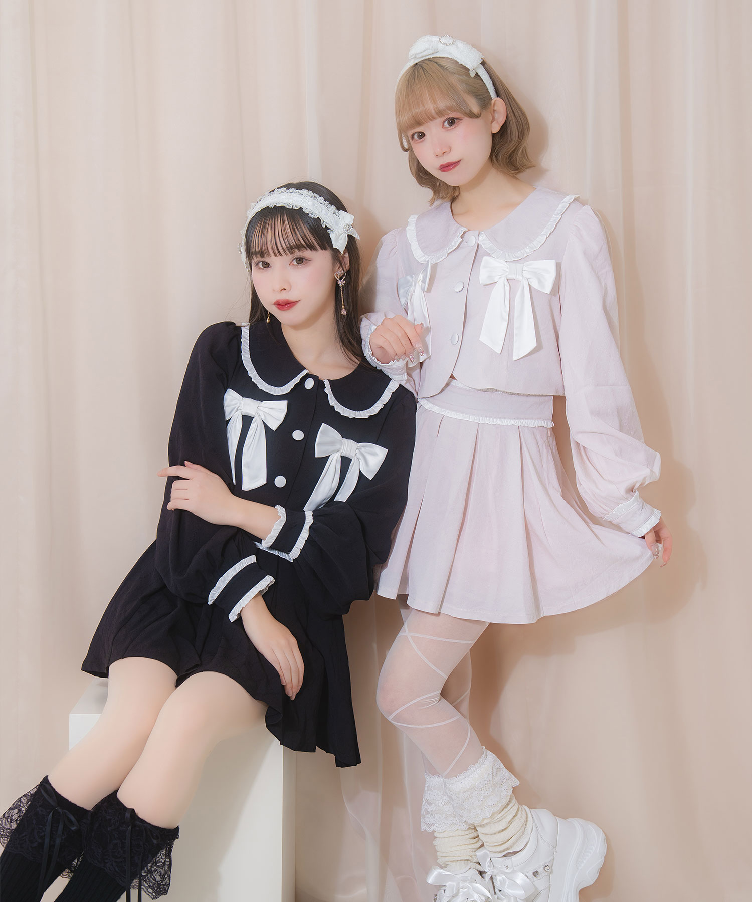 リボンフリル配色セットアップ