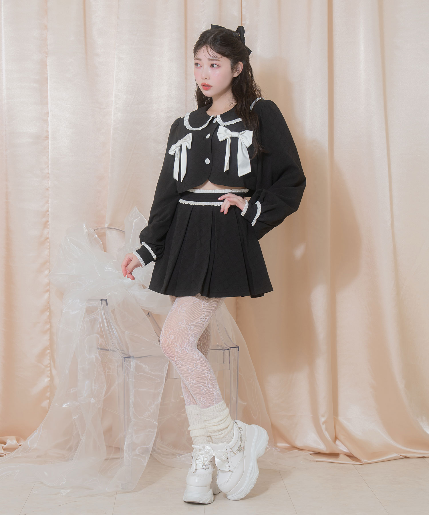 リボンフリル配色セットアップ