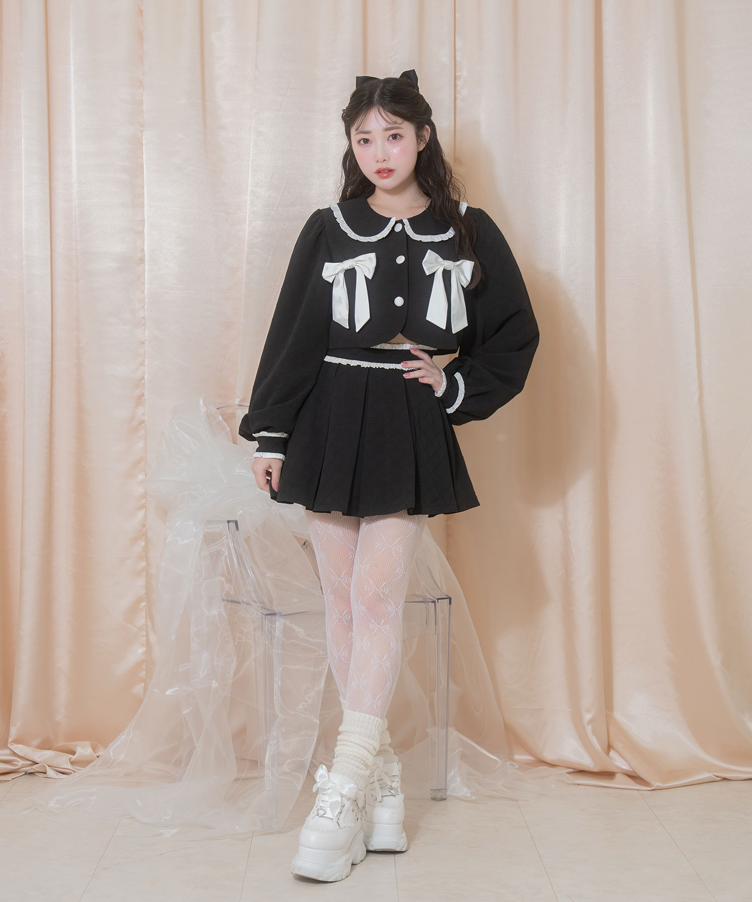 リボンフリル配色セットアップ