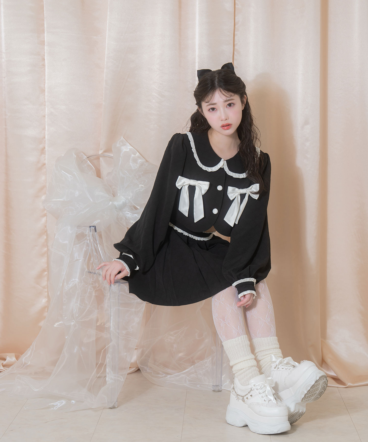 リボンフリル配色セットアップ