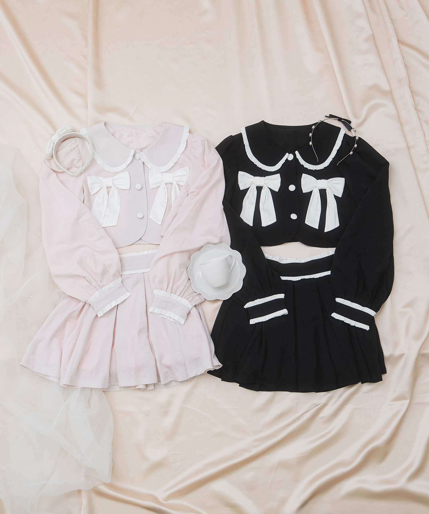 リボンフリル配色セットアップ