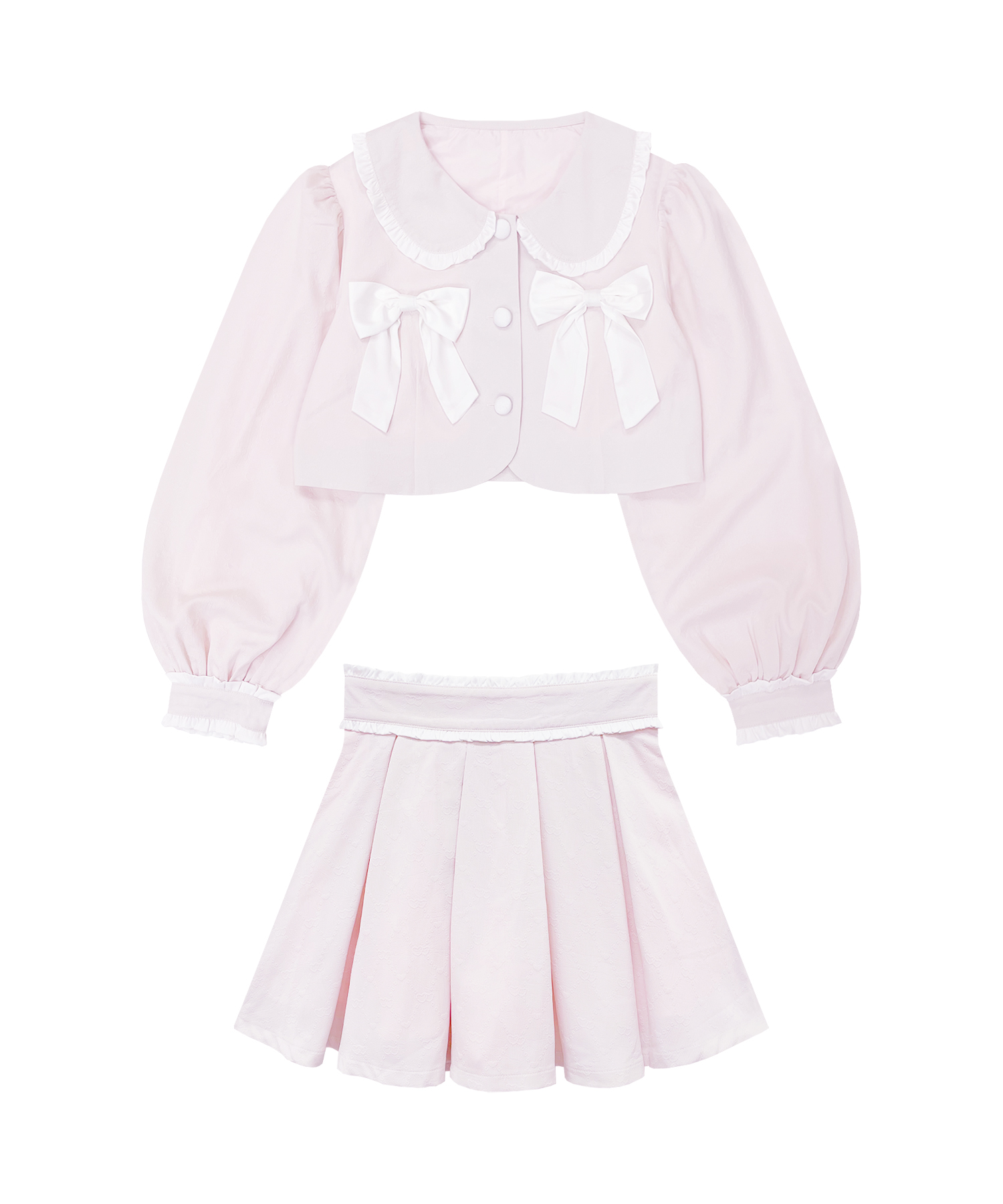 リボンフリル配色セットアップ