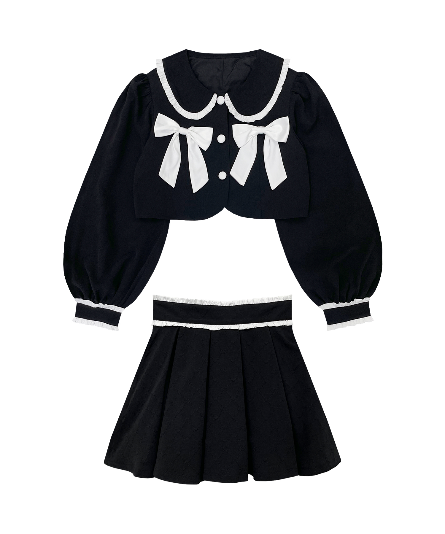 リボンフリル配色セットアップ