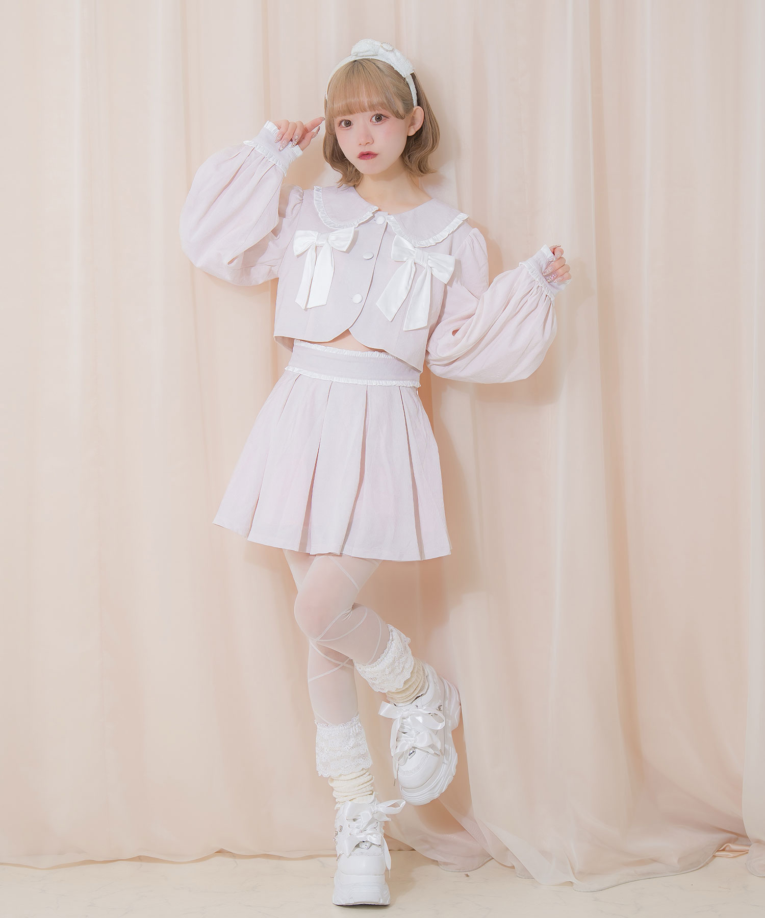 リボンフリル配色セットアップ