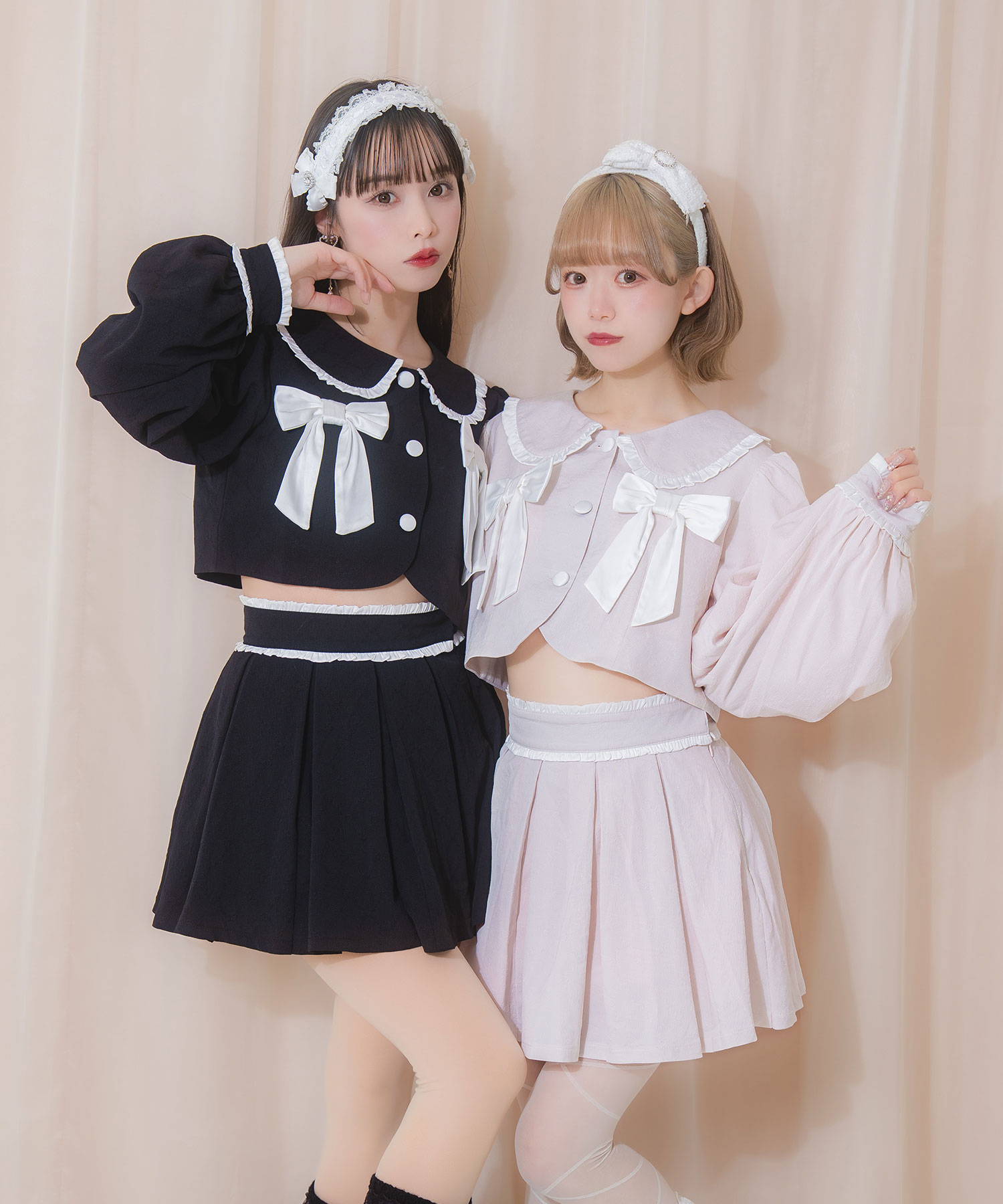 リボンフリル配色セットアップ