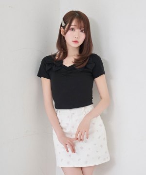 Tulle ribbon cut tops