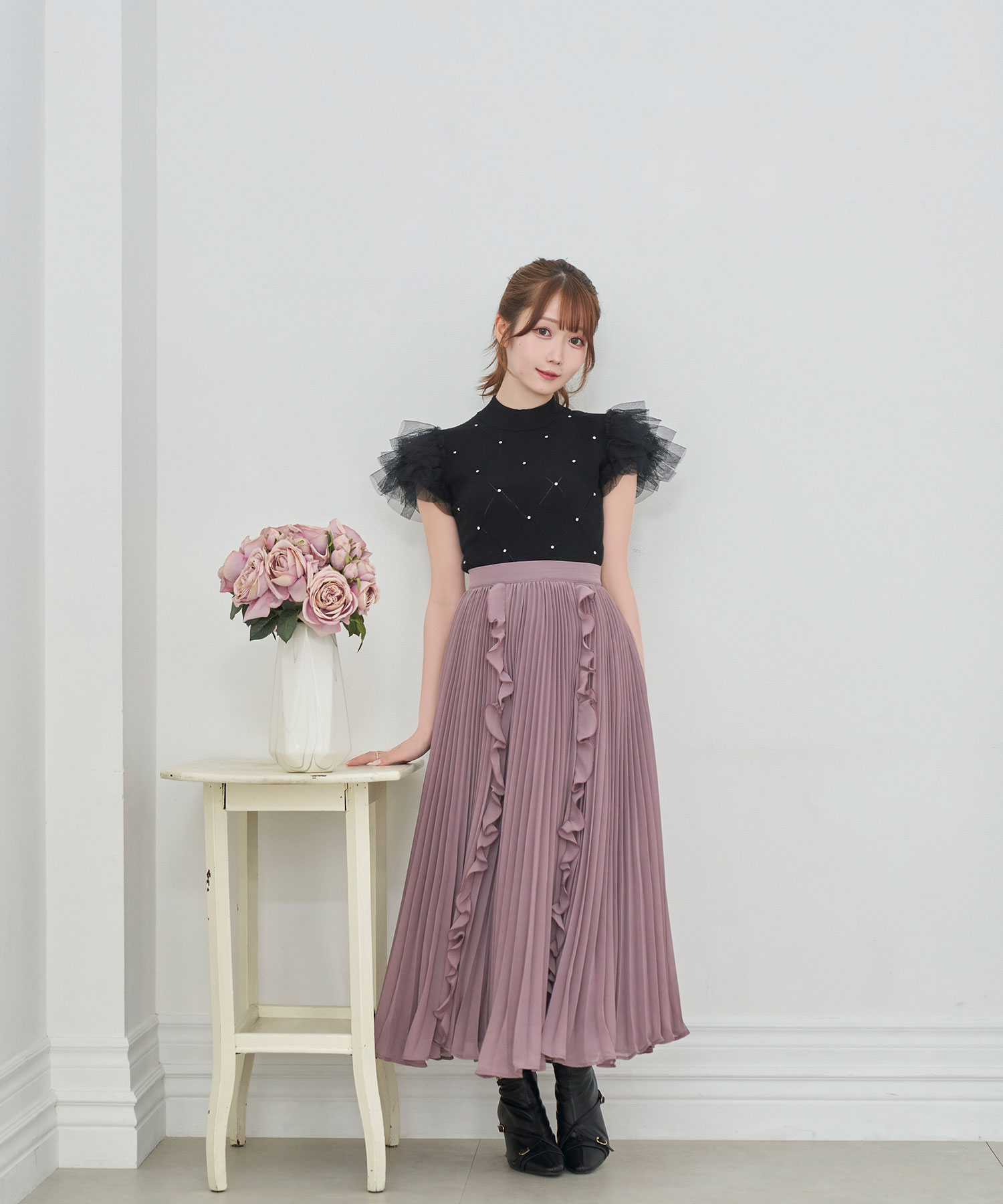 Chiffon pleated skirt – BUNNY APARTMENT