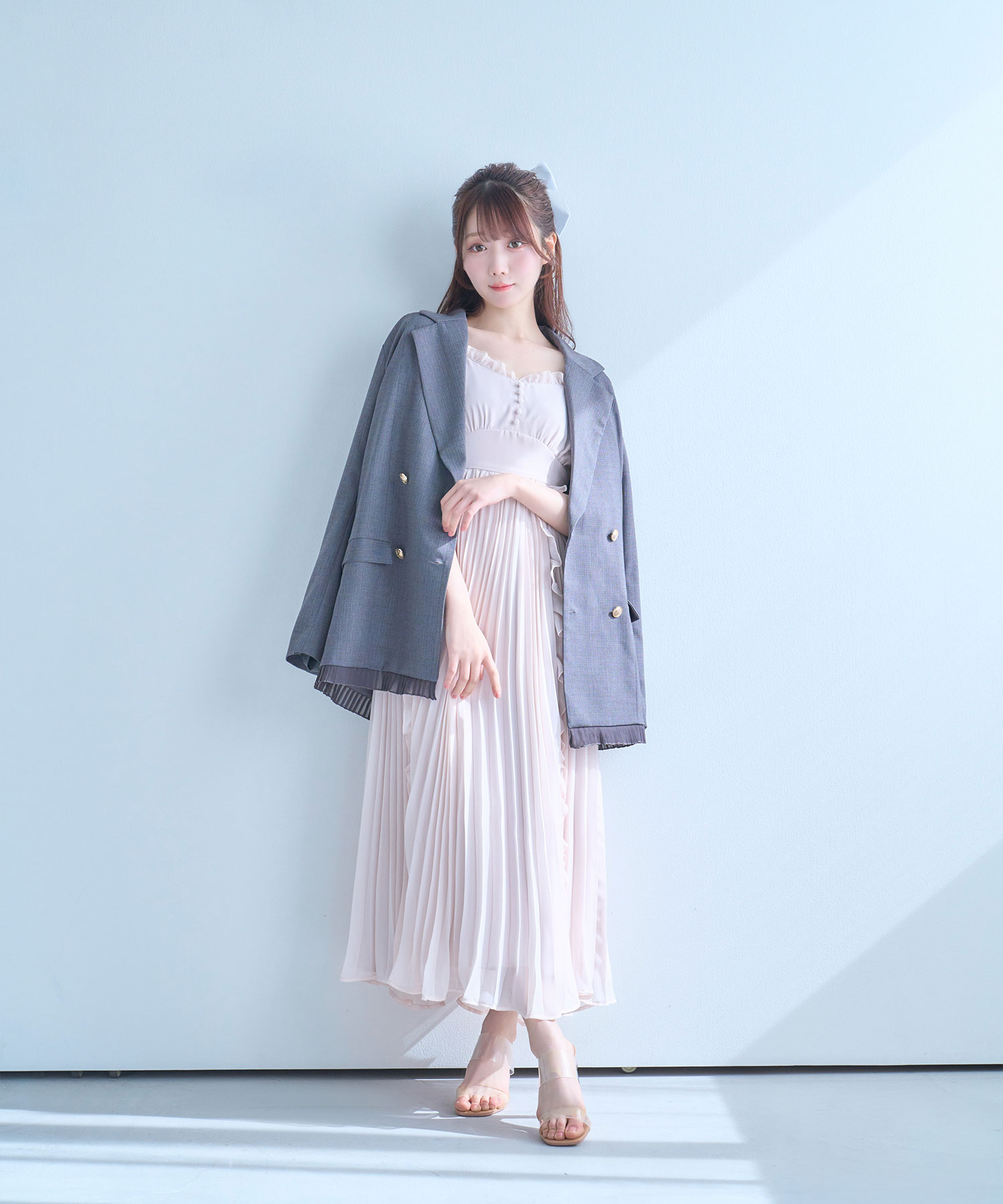 pleated ruffles tailored JK – BUNNY APARTMENT