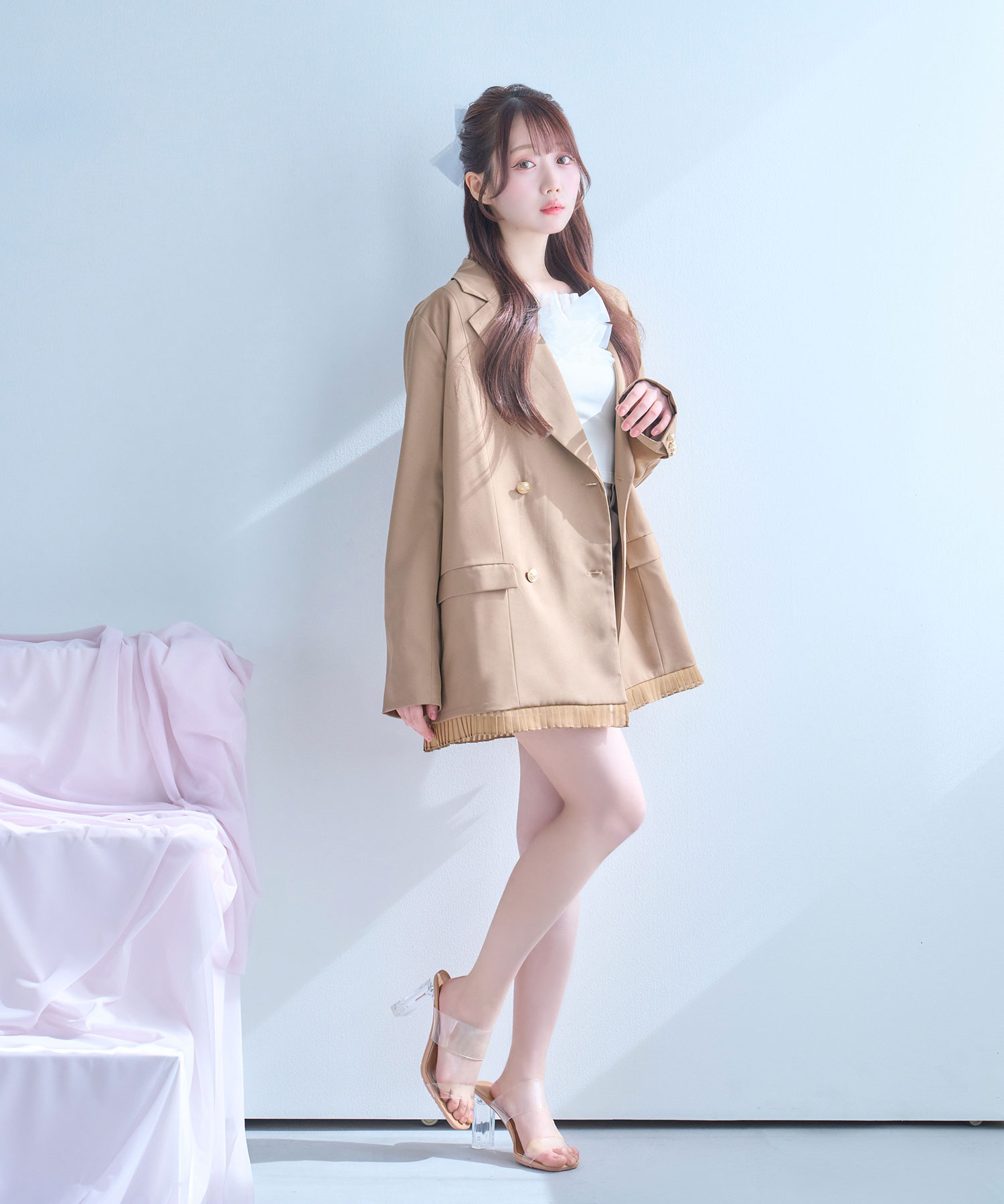 pleated ruffles tailored JK