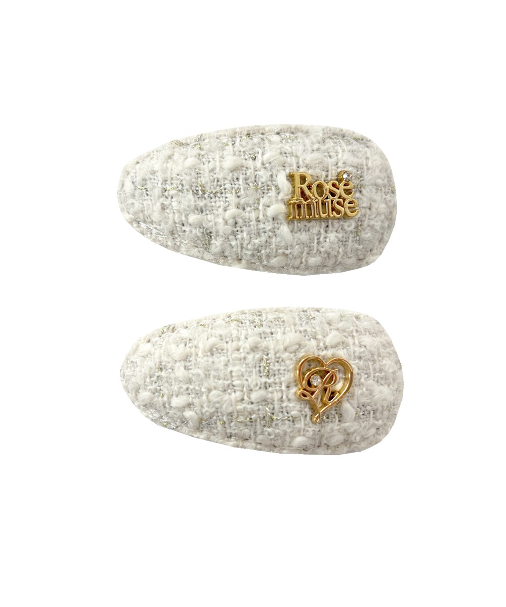 tweed chubby hair pin set
