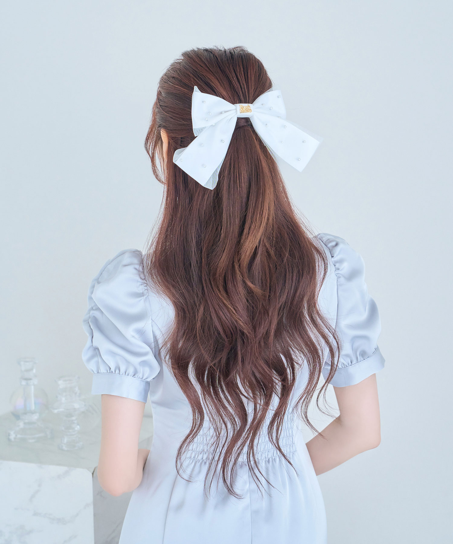 tulle lap ribbon barretta