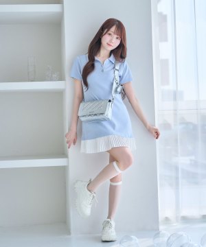 logo embroidery pleats polo op
