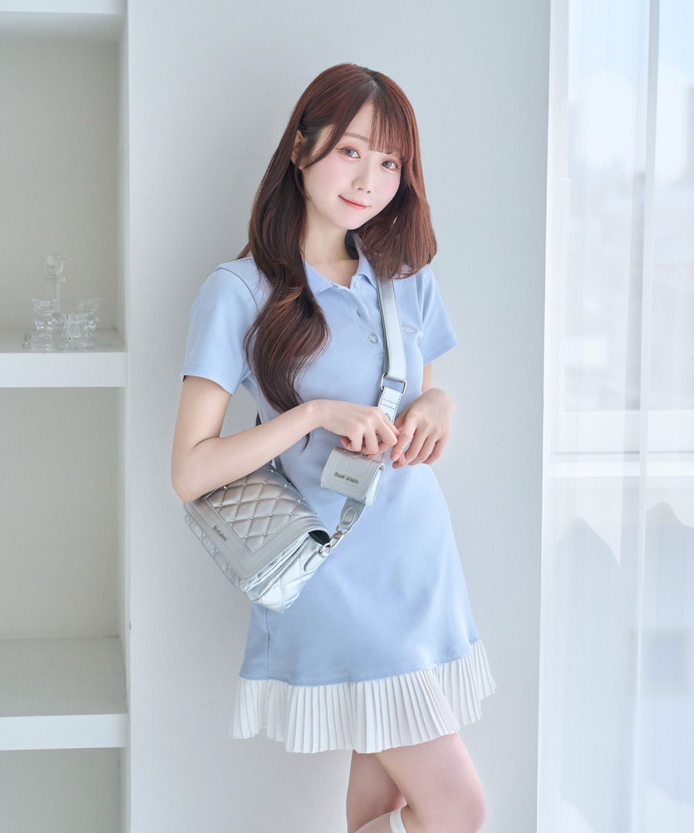 logo embroidery pleats polo op