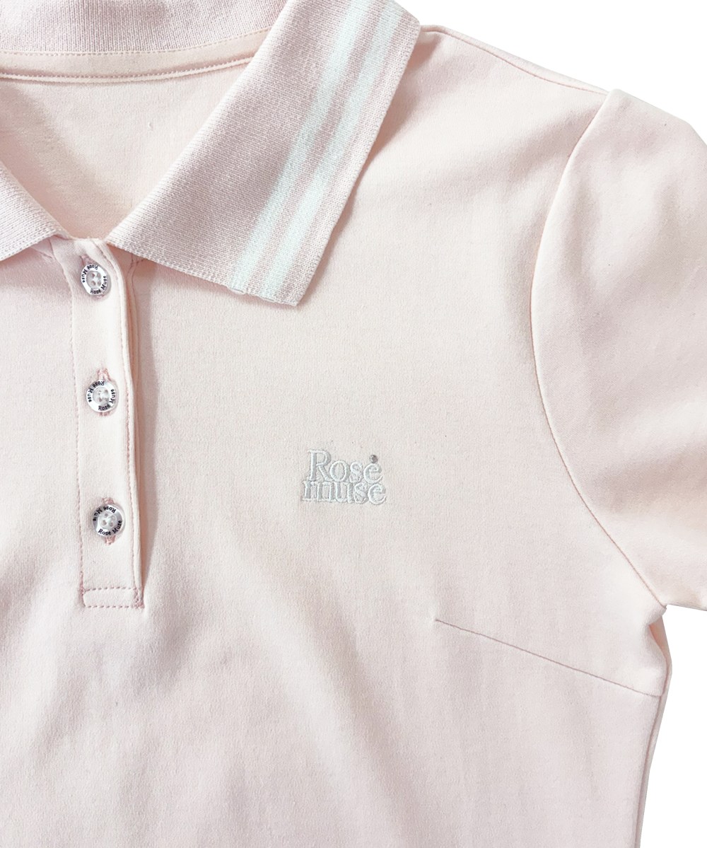 logo embroidery pleats polo op