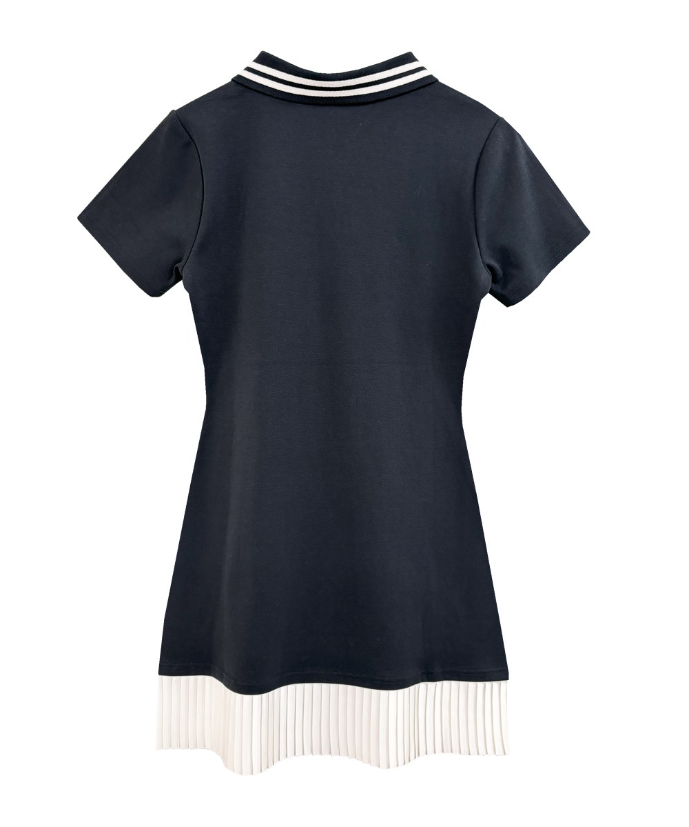 logo embroidery pleats polo op