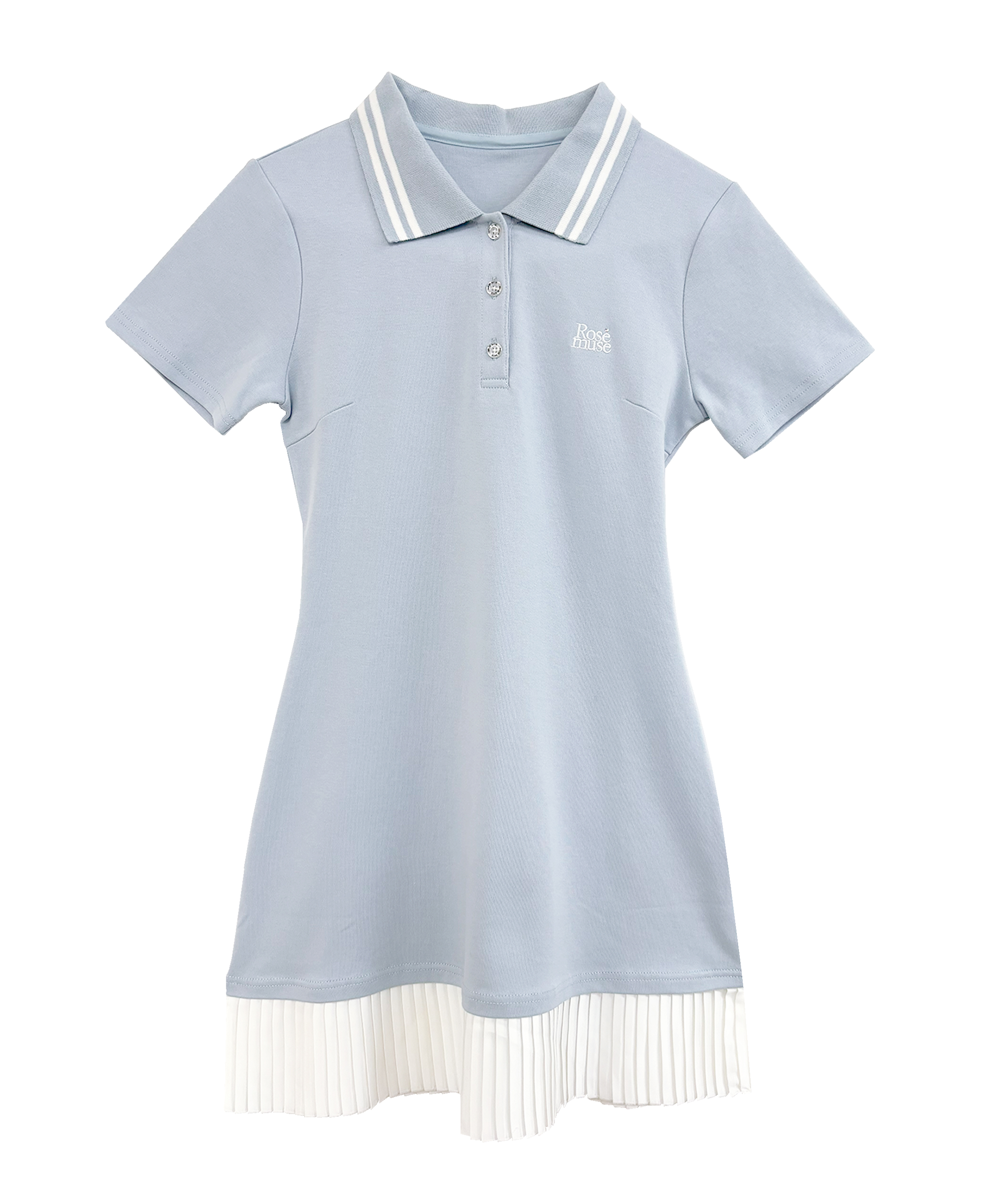 logo embroidery pleats polo op – BUNNY APARTMENT