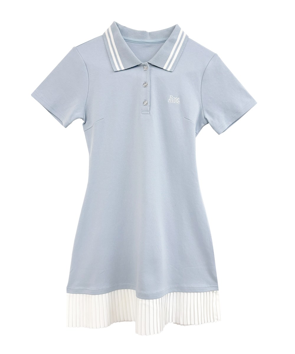 logo embroidery pleats polo op