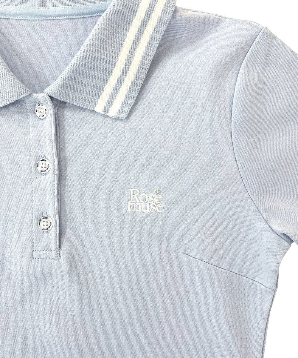 logo embroidery pleats polo op